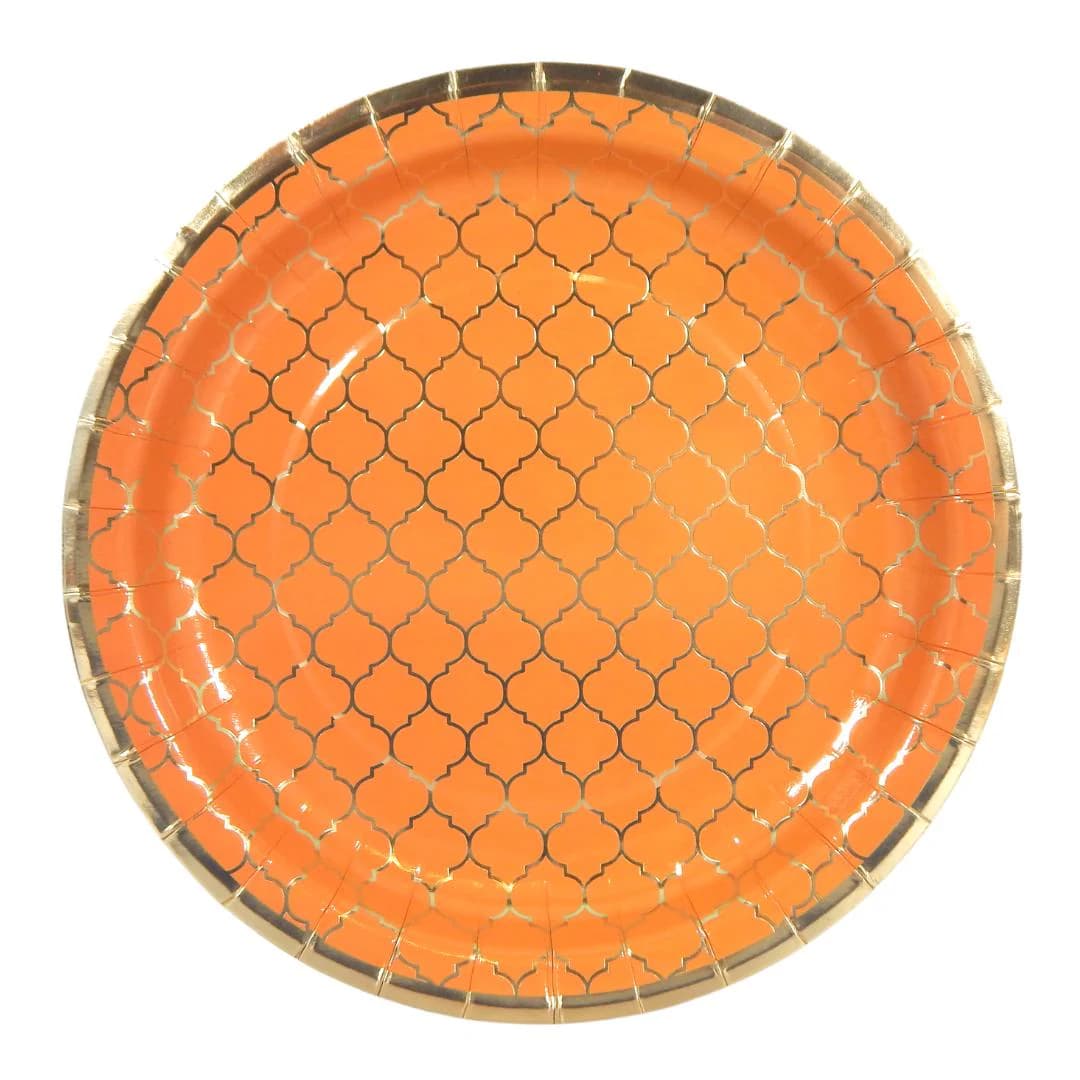 Moroccan Amber Party Plates 10pk - Orange Moroccan Decor Moroccan Plates Cup Moroccan Gifts Party Decor Party Bags Party Favours Party Treat