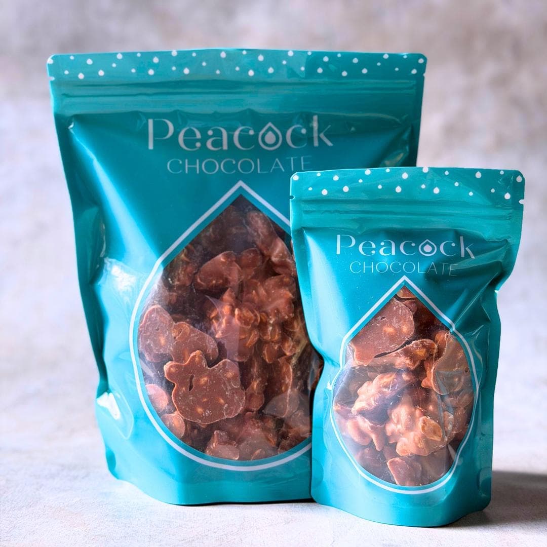 Milk Chocolate Peanut Cluster Treat Bag - Share Bag Gourmet Chocolate Snack Bags Retro Confectionery Gift Chocolate Lovers Vegetarian Sweets