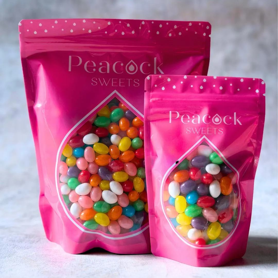Mixed Jelly Beans Treat Bag - Share Bag Pick & Mix Treat Bag Retro Sweets Boiled Sweets Gummy Candy Gift for Sweet Lovers Vegetarian
