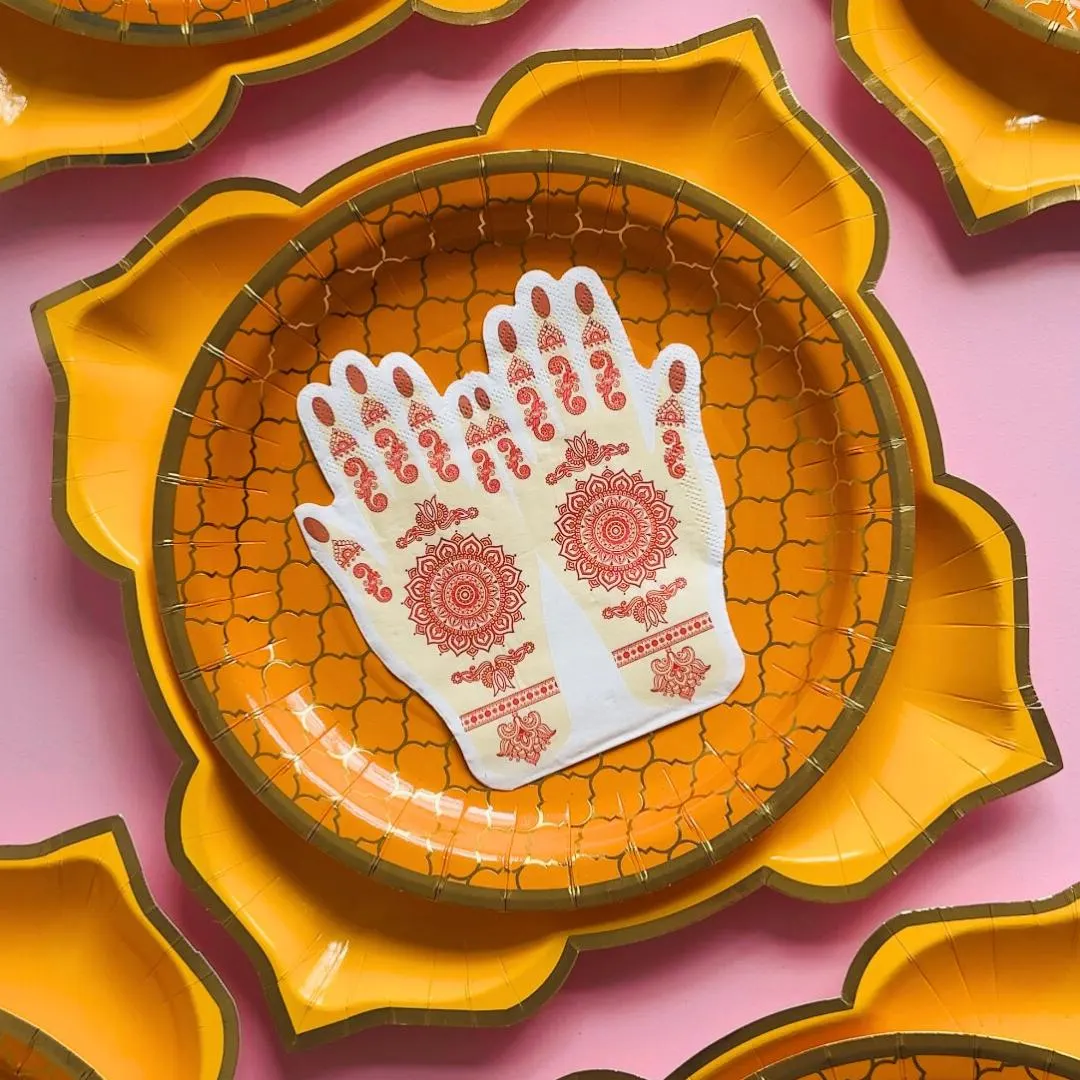 Moroccan Amber Party Plates 10pk - Orange Moroccan Decor Moroccan Plates Cup Moroccan Gifts Party Decor Party Bags Party Favours Party Treat - image 3