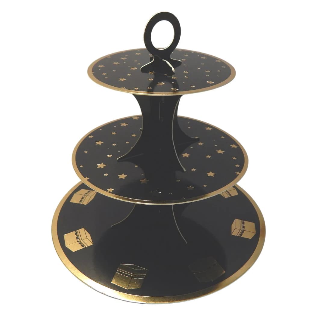Kaaba Cupcake Stand - Black & Gold Kaaba Cake Stand Kaaba Decor Islamic Decor for Umrah Mubarak Islamic Gift for Hajj Party Gift Umrah Party
