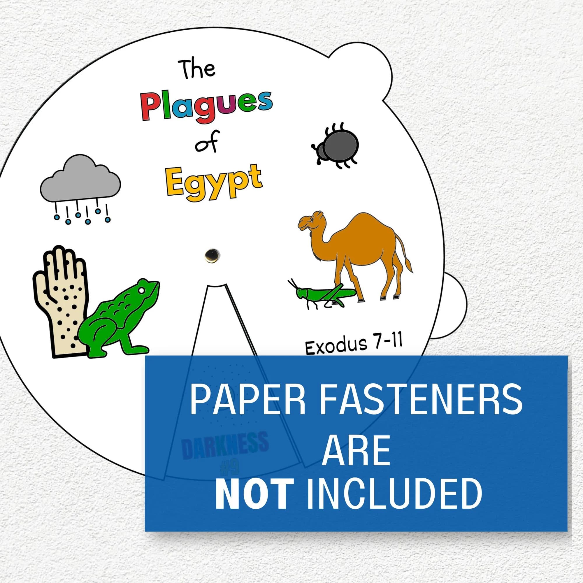 Plagues of Egypt Coloring Wheel, Printable Sunday School Lesson, Crafts for Kids, Children’s Bible Study - image 3