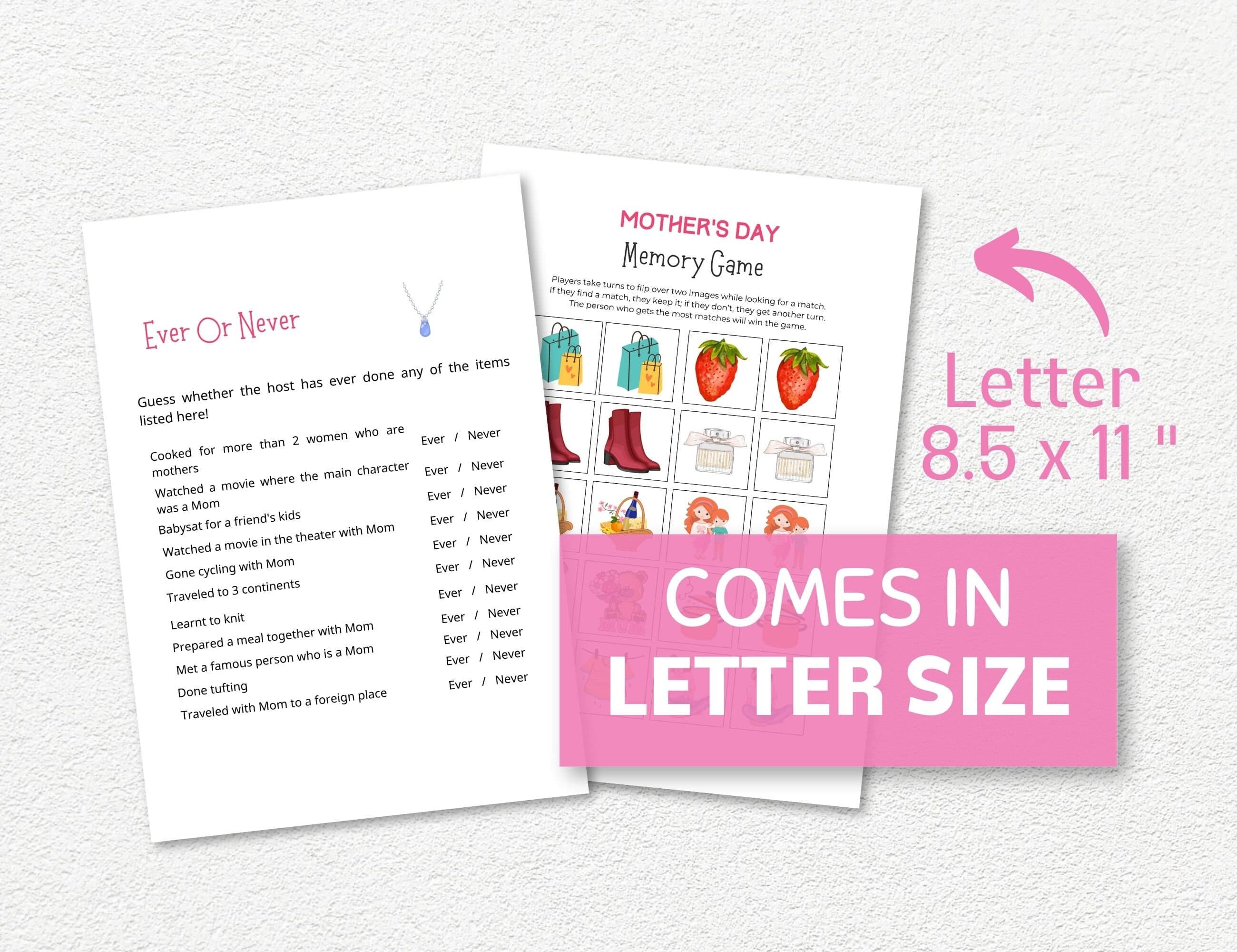 Mother’s Day Game Bundle, 11 Editable Mother’s Day Activities Printable, Mother’s Day Bingo Cards and Party Games - image 4