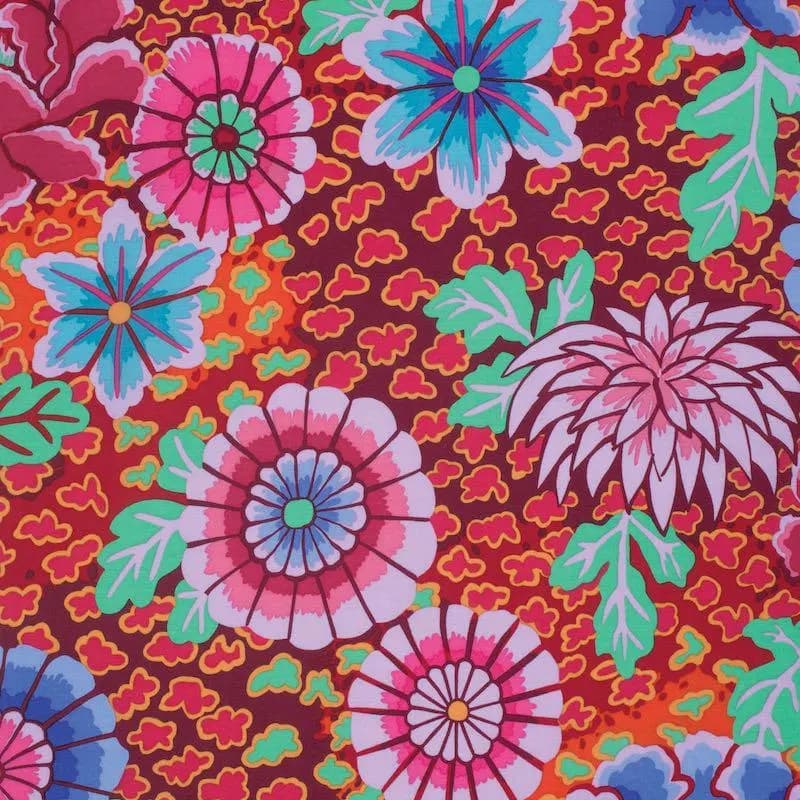 OOP Rowan Kaffe Fassett Dream Red Floral PRECUT Fat Quarter Remnant PWGP148