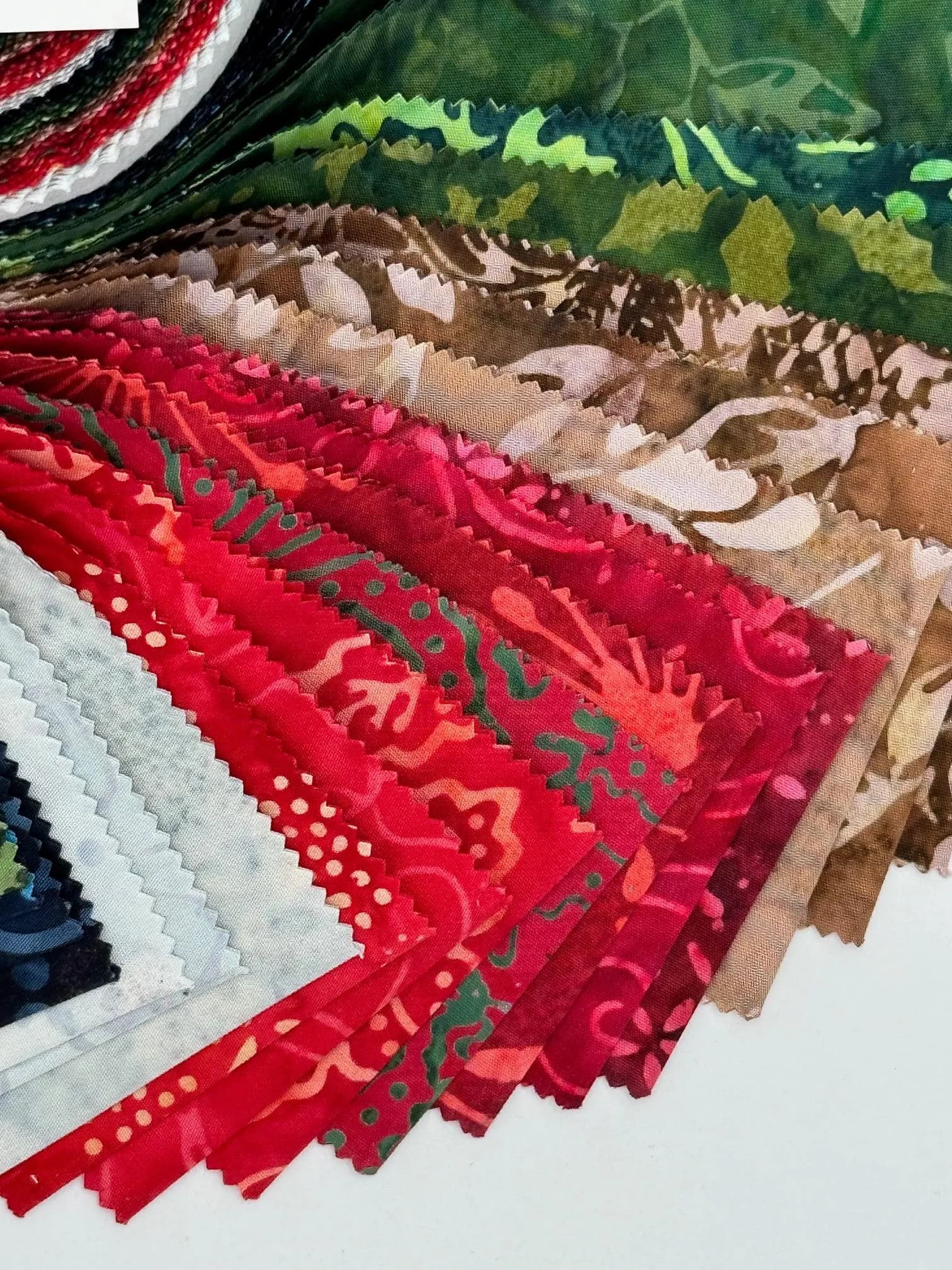 Java Batiks HOLIDAY Cotton Batik Fabric 2.5 Inch Strip Jelly Roll -HOL - image 4
