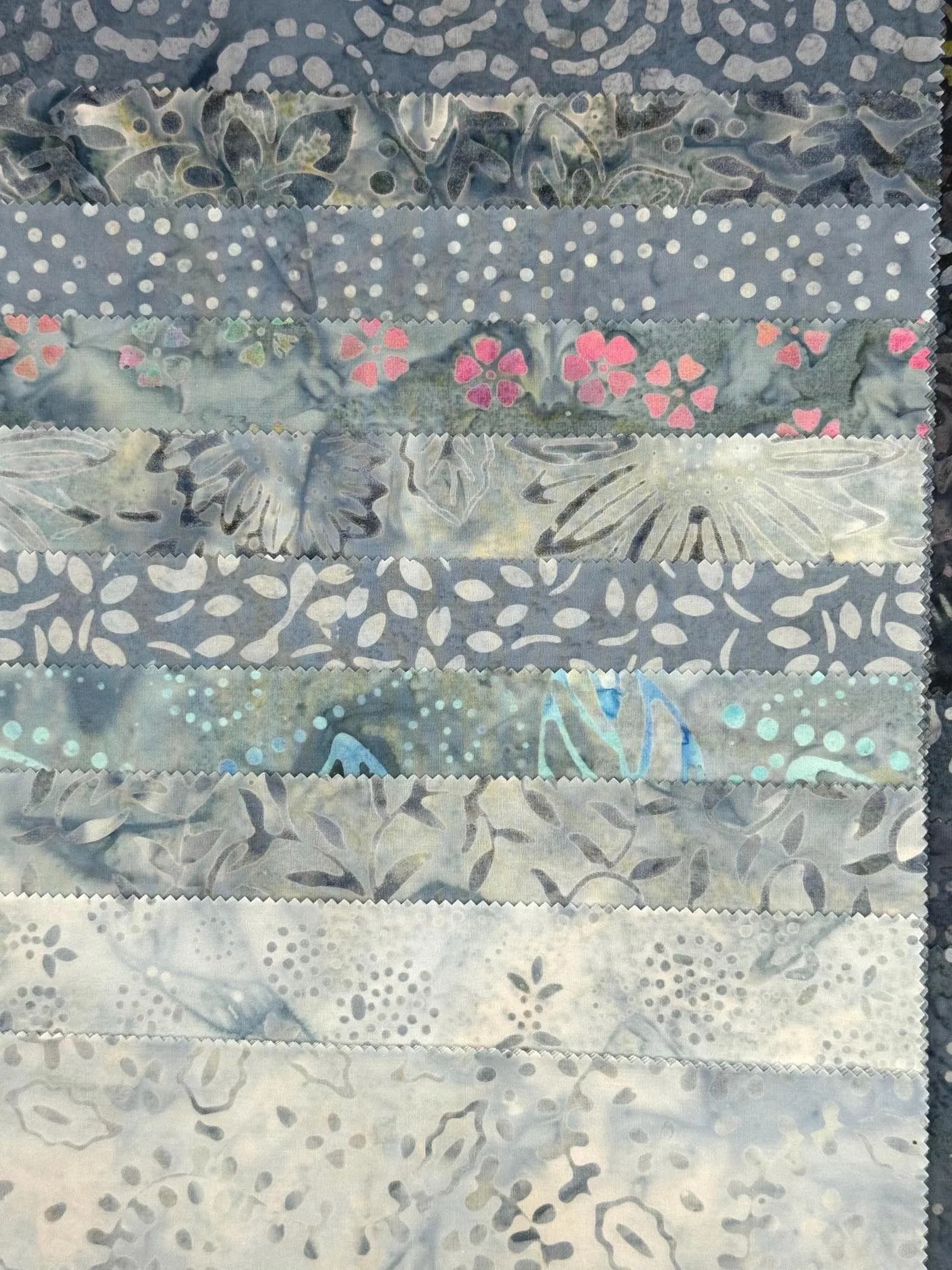 Java Batiks Stone 3  Grey Black Batik Layer Cake 10 x 10 Inch Fabric Squares STO3 - image 4
