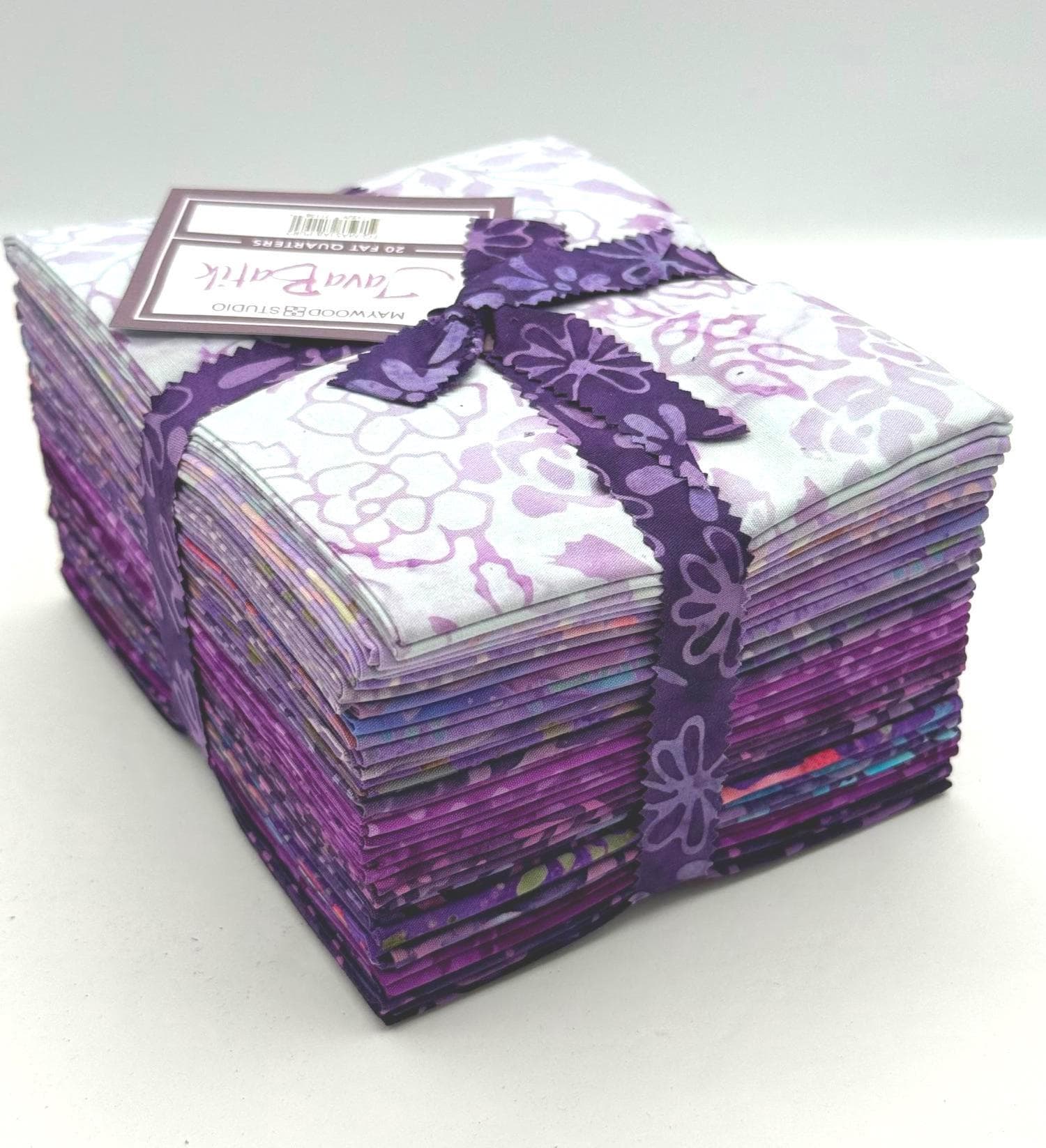 Java Batiks PURPLE 3 Cotton Batik Fabric 20 Fat Quarter Bundle -PUR3 - image 4