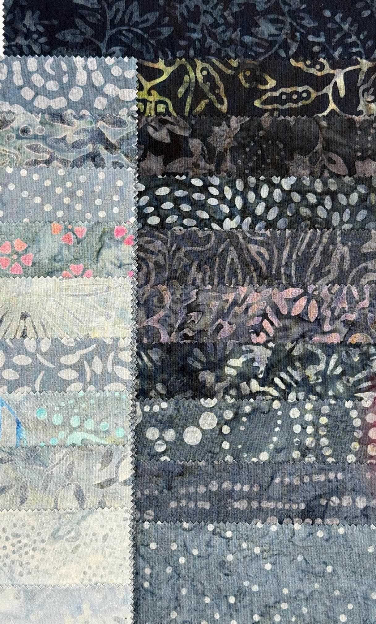 Java Batiks Stone 3  Grey Black Batik Layer Cake 10 x 10 Inch Fabric Squares STO3 - image 3