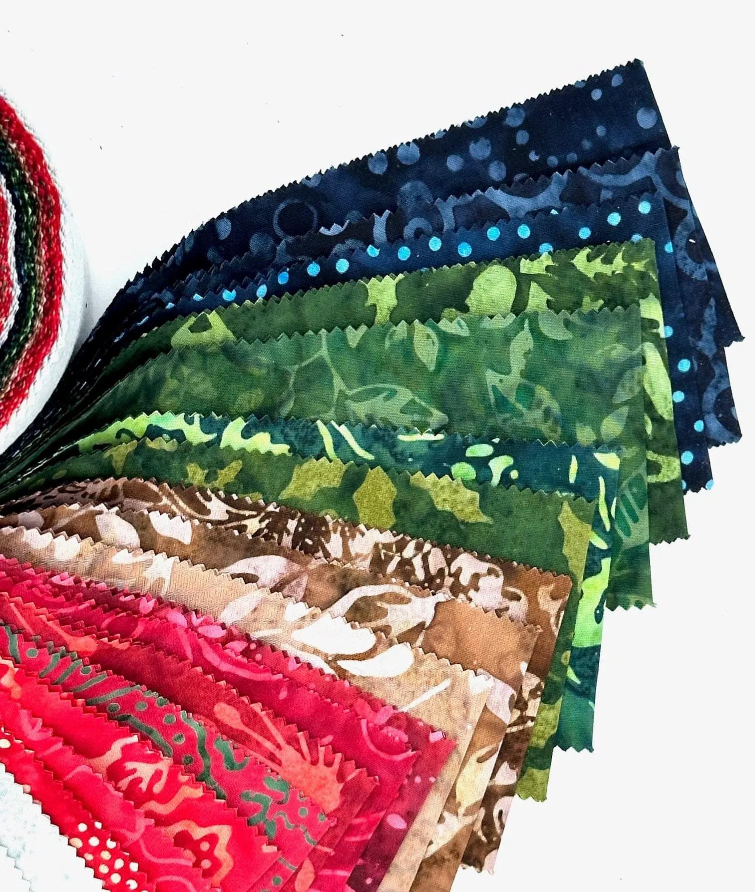 Java Batiks HOLIDAY Cotton Batik Fabric 2.5 Inch Strip Jelly Roll -HOL - image 3