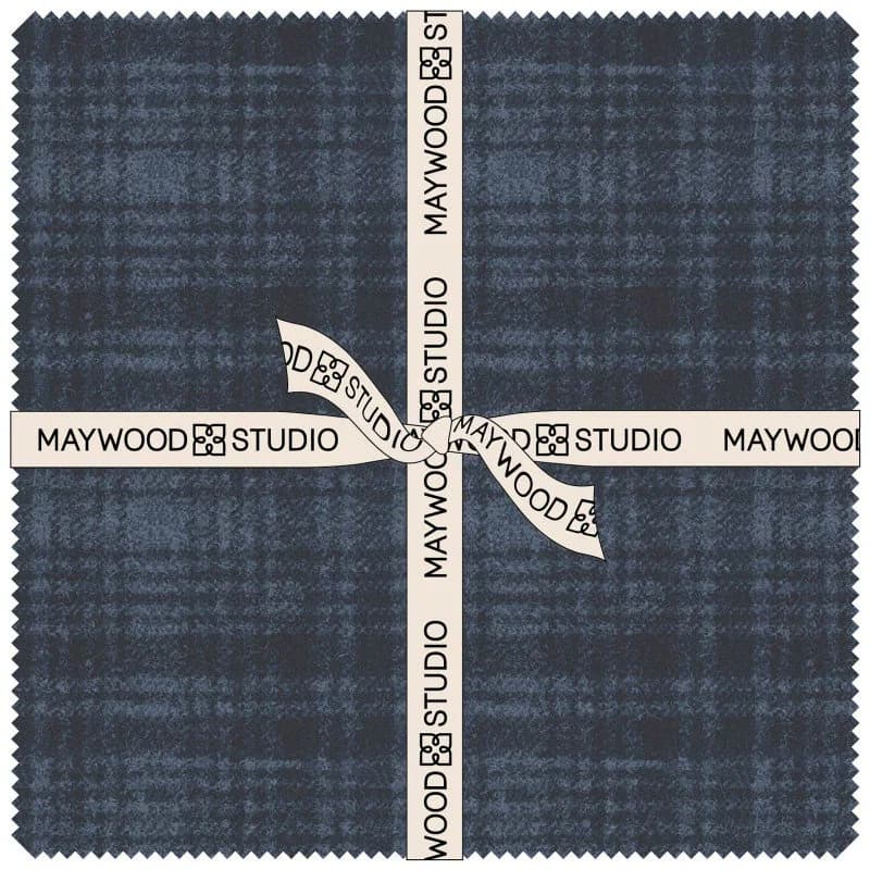 Stormy Seas Maywood Woolies Flannel Teal Grey Gray Blue Cotton Flannel 10 inch Fabric Layer Cake LC - image 4