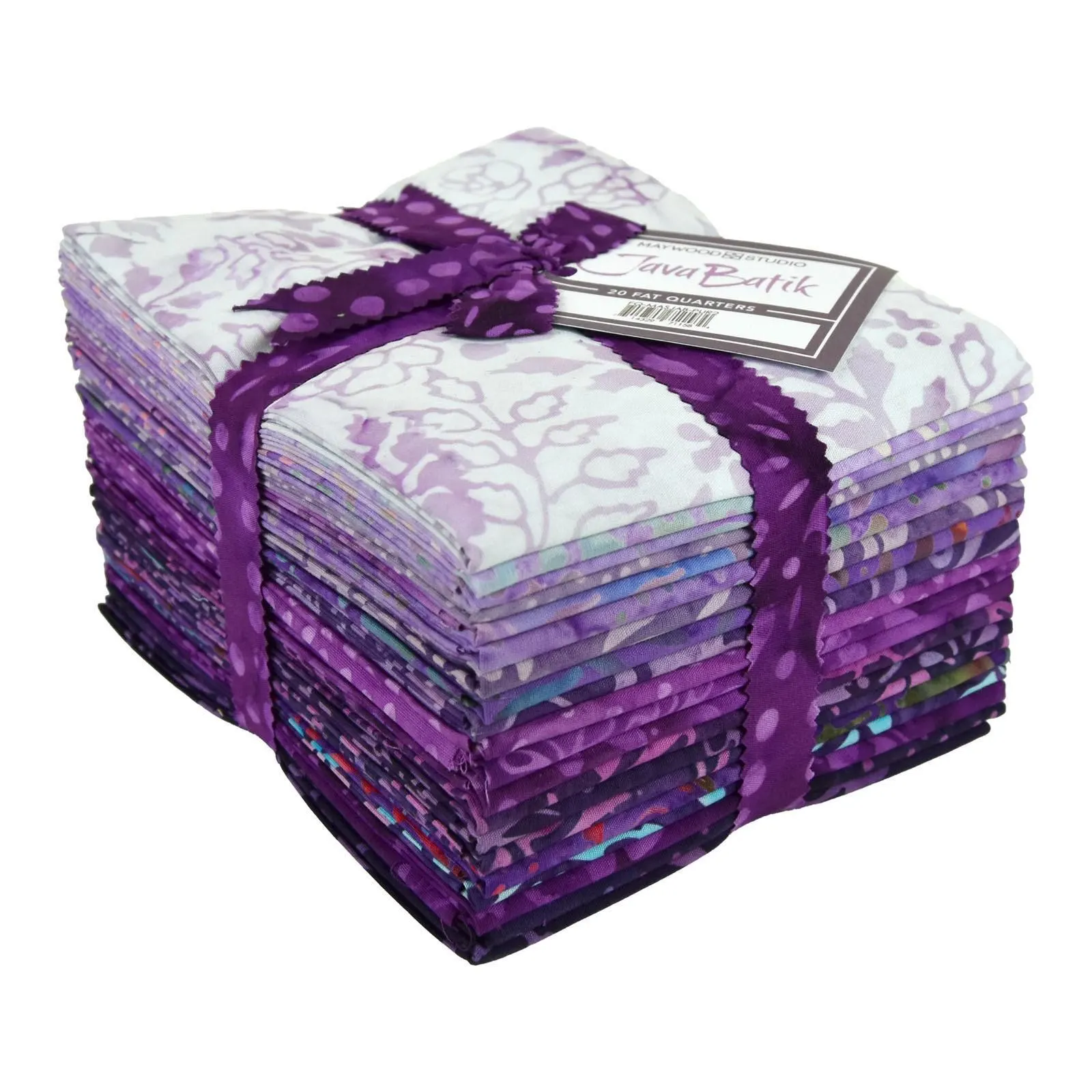 Java Batiks PURPLE 3 Cotton Batik Fabric 20 Fat Quarter Bundle -PUR3