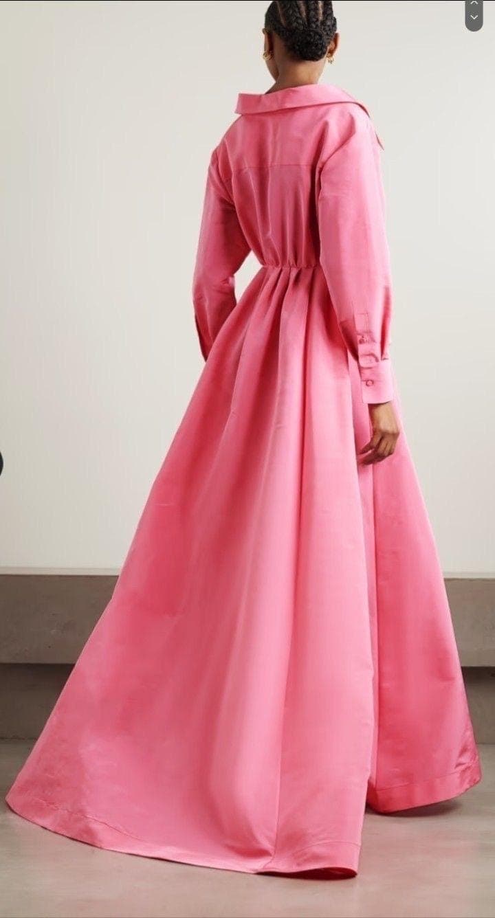 Pink taffeta Gown | Modest Taffeta Dress for Special Occasions |  Modest fashion |  custom made available  | Taffeta modest gown - image 3