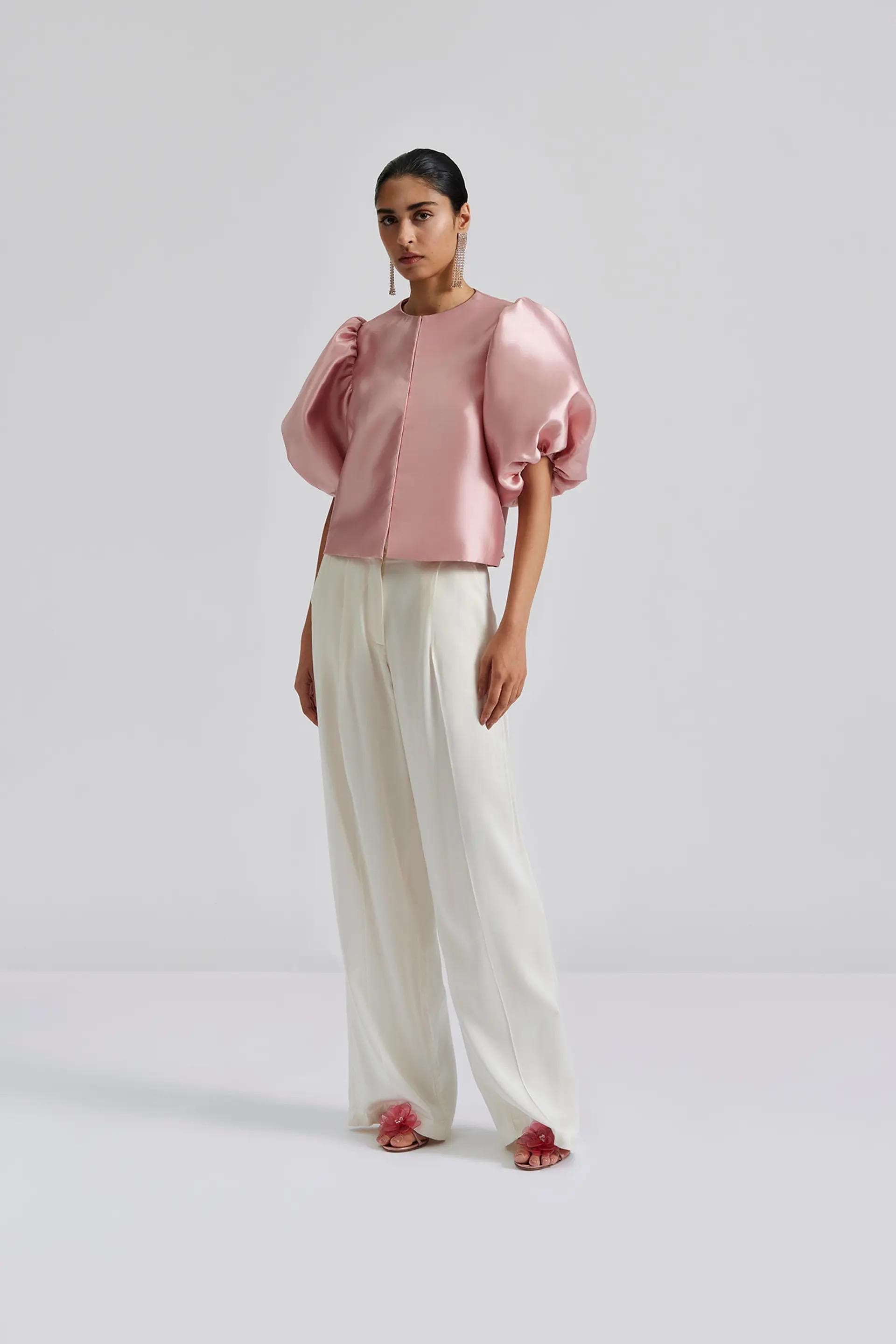 Blouse with pouf balloon sleeve | Modest Fashion | Elegant style | Women business outfit| Made to measure available |more colours - image 3