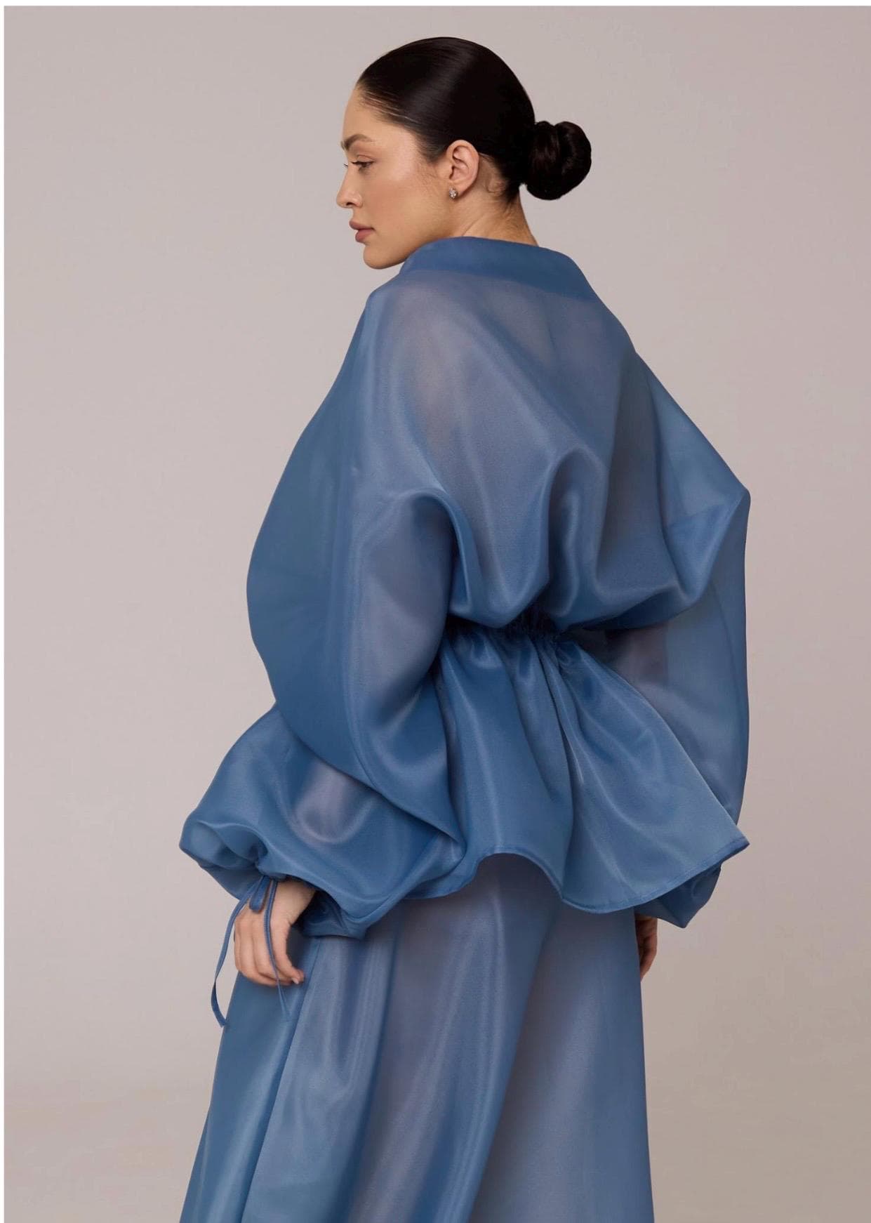 Organza blouse | Can be lined  | modest top |Business style blouse| Tzinut clothing | Minimalist design | Custom made - image 5