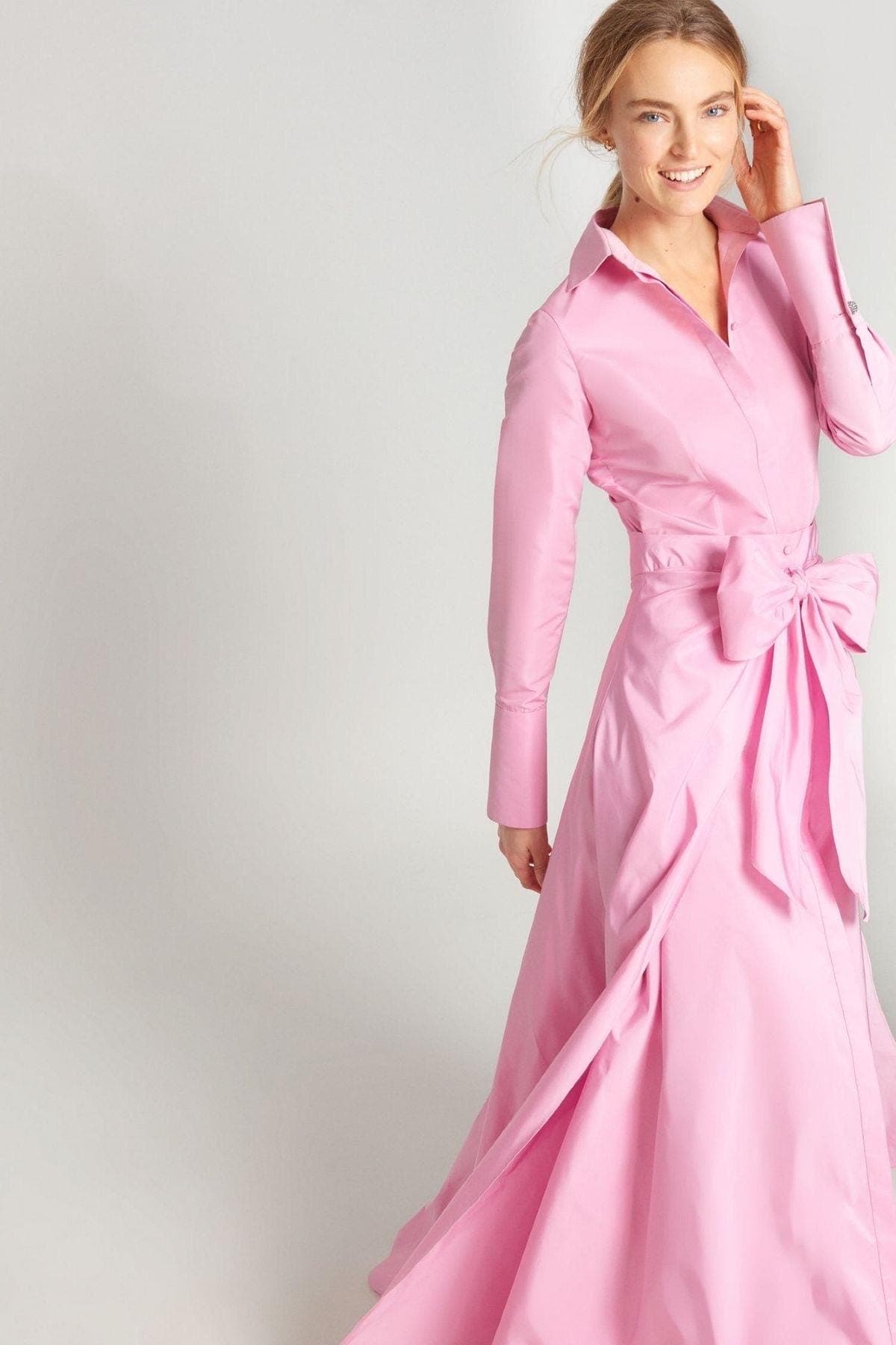Pink blush taffeta Gown | Modest Taffeta Dress for Special Occasions |  Modest fashion |  custom made available  | Taffeta modest gown - image 4
