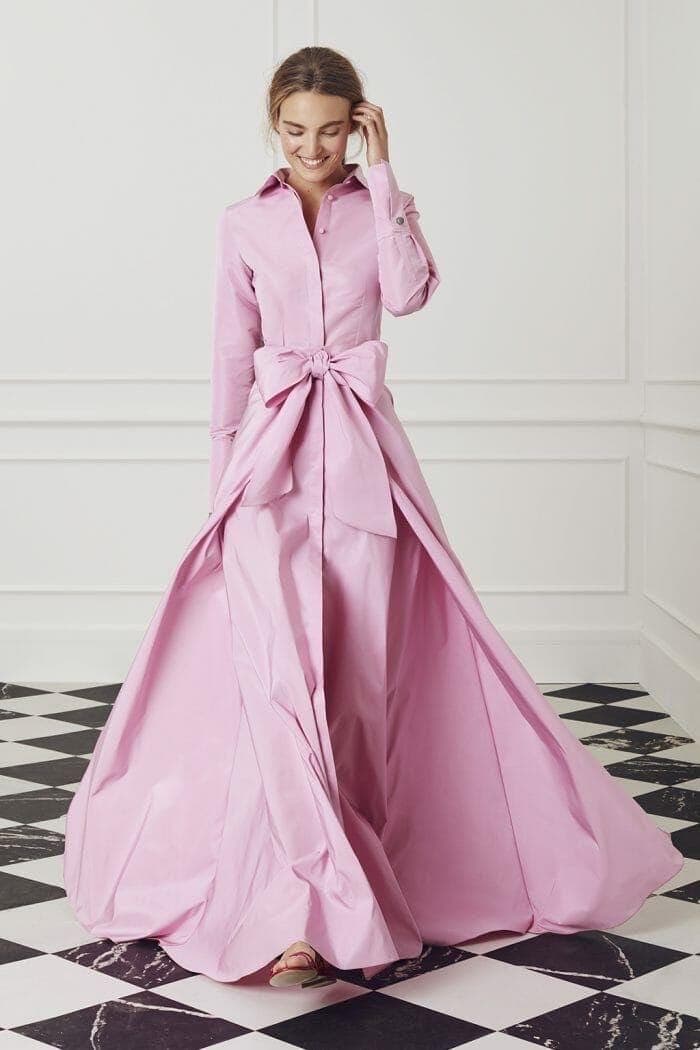 Pink blush taffeta Gown | Modest Taffeta Dress for Special Occasions |  Modest fashion |  custom made available  | Taffeta modest gown