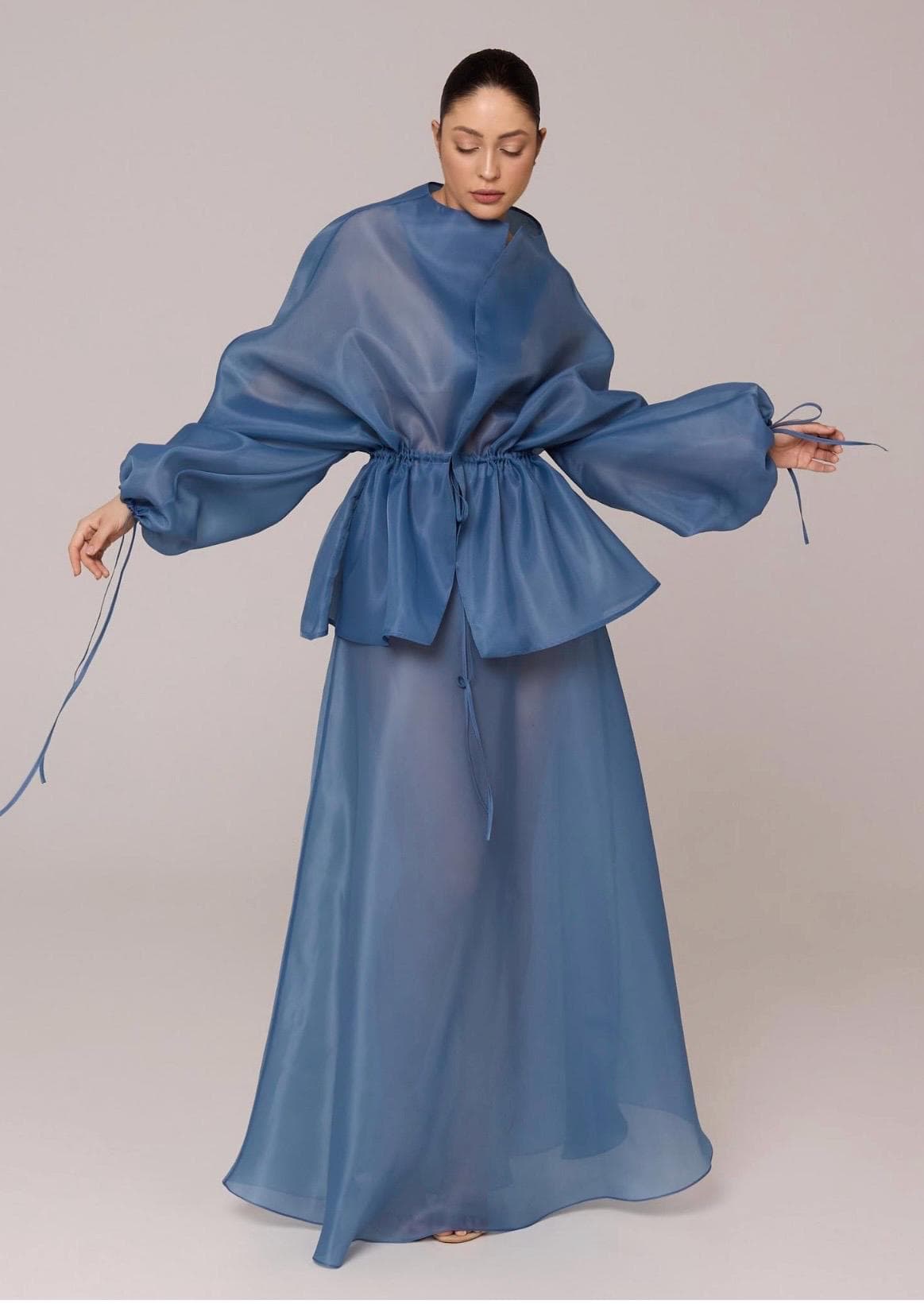 Organza skirt top Layer | Can be lined  | modest top | Tzinut clothing | Minimalist design | Custom made| Top Layer