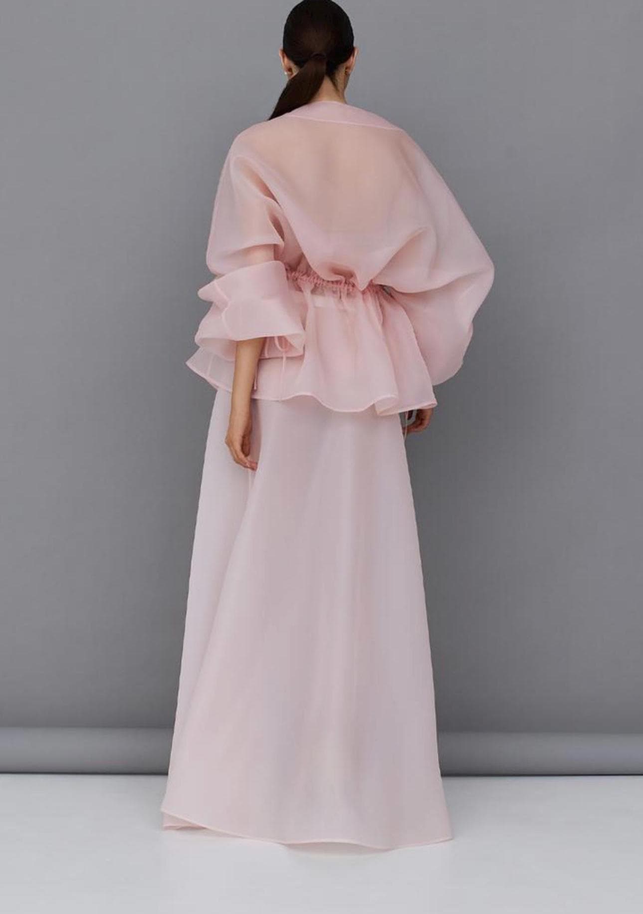 Matte Organza blouse Pink  | Can be lined  | modest top |Business style blouse| Tzinut clothing | Minimalist design | Custom made - image 4