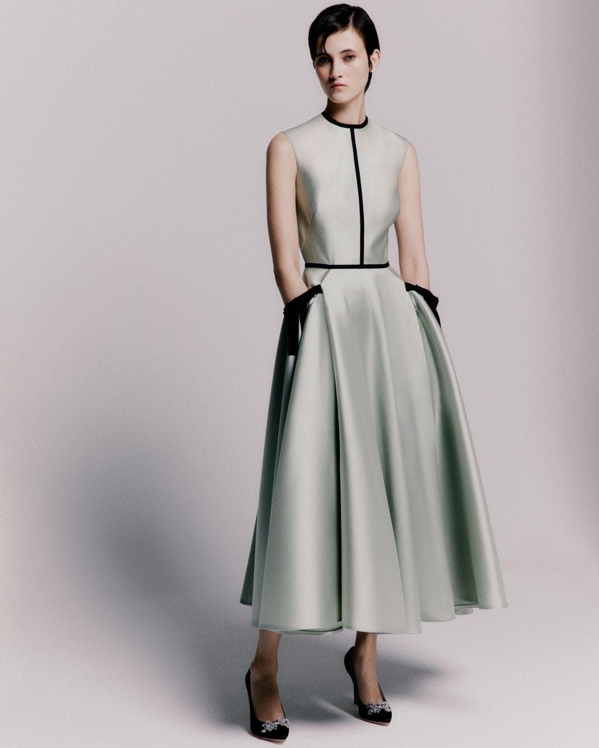 Full circle midi dress in sage  | Tzinut Fashion | Modest Clothing | Modest Gowns | More colours available | Custom made available - image 3