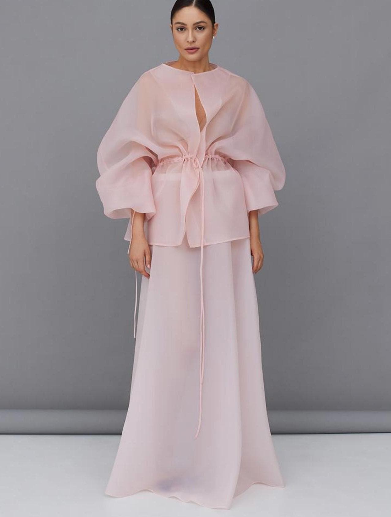 Organza skirt top Layer | Can be lined  | modest top | Tzinut clothing | Minimalist design | Custom made| Top Layer - image 4