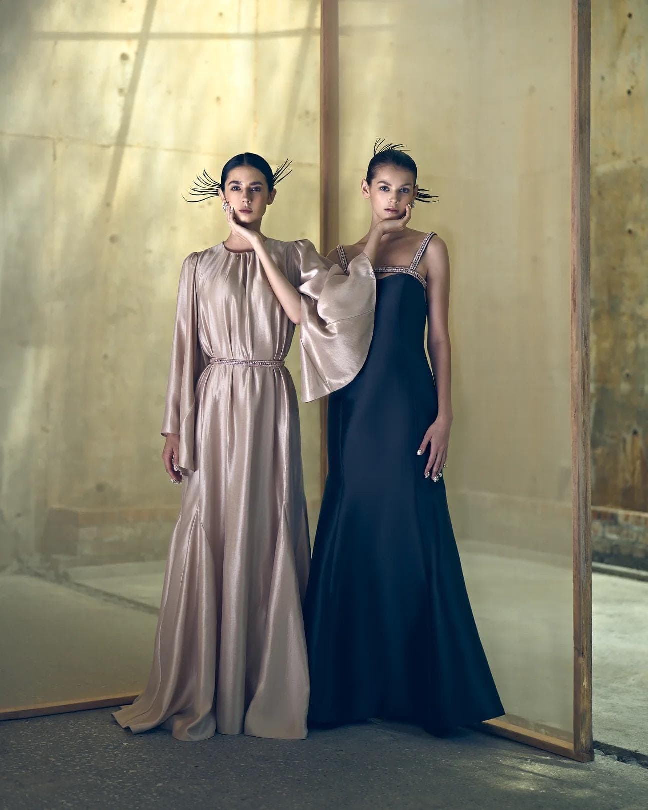 Crepe  Satin A-line Gown | Modest Fashion | Tzinut outfits | Shabbat dress | Taffeta clothing | Customisable - image 3