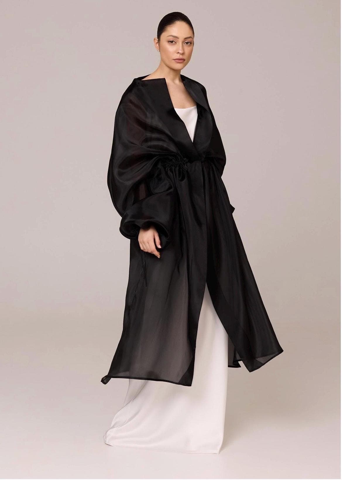 Organza blouse coat | Can be lined  | modest top | Tzinut clothing | Minimalist design | Custom made| Top Layer