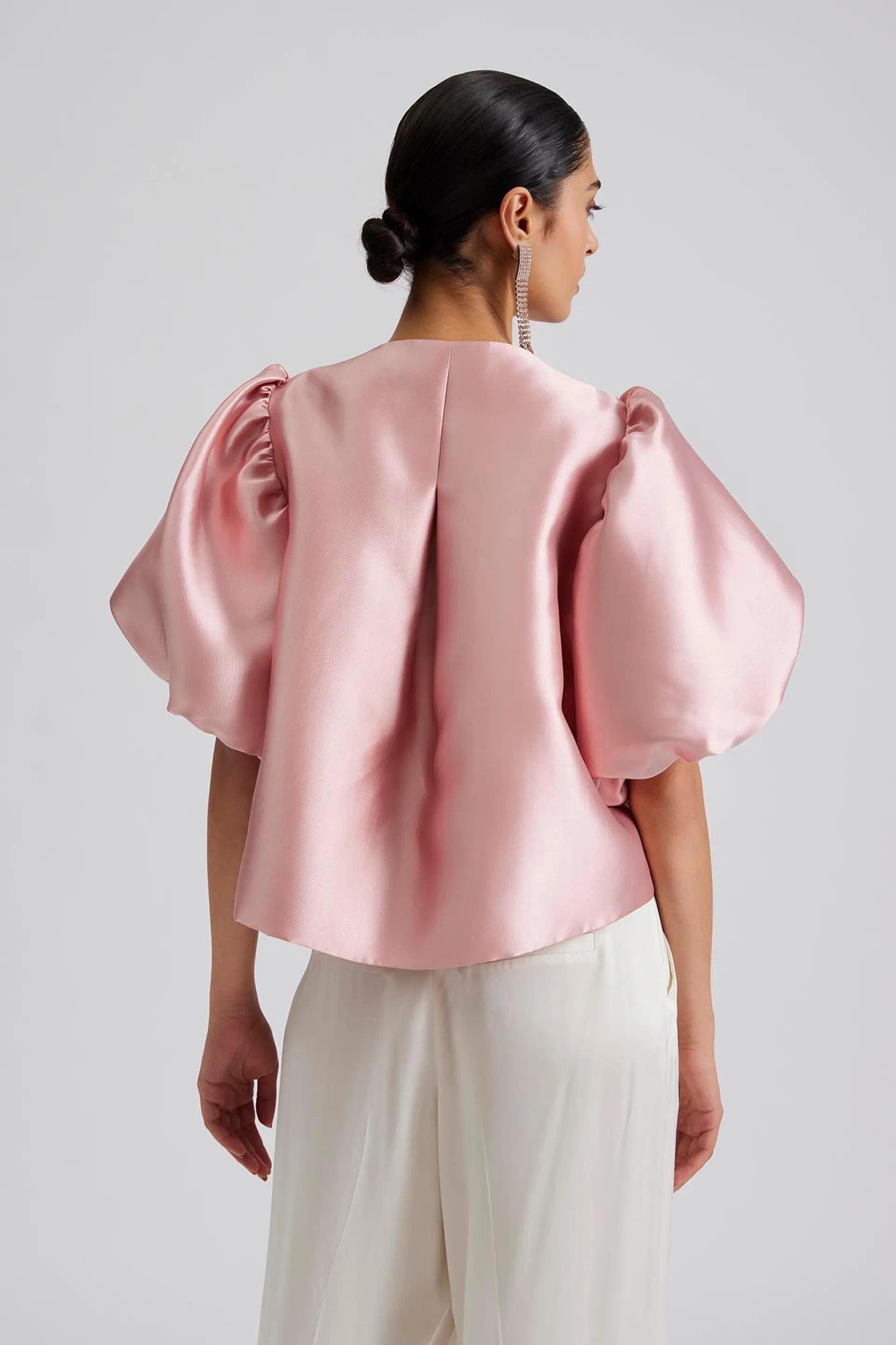 Blouse with pouf balloon sleeve | Modest Fashion | Elegant style | Women business outfit| Made to measure available |more colours - image 4