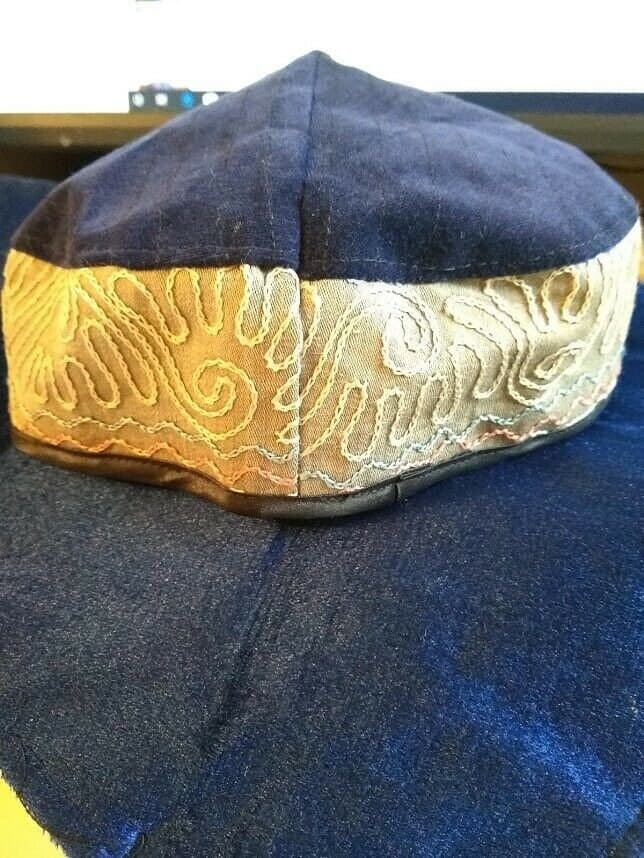 Skull-Cap.Kufi.Tubeteika.Kippah.Yarmulke.Antique Fabric.Kazakh. Size XL - image 4