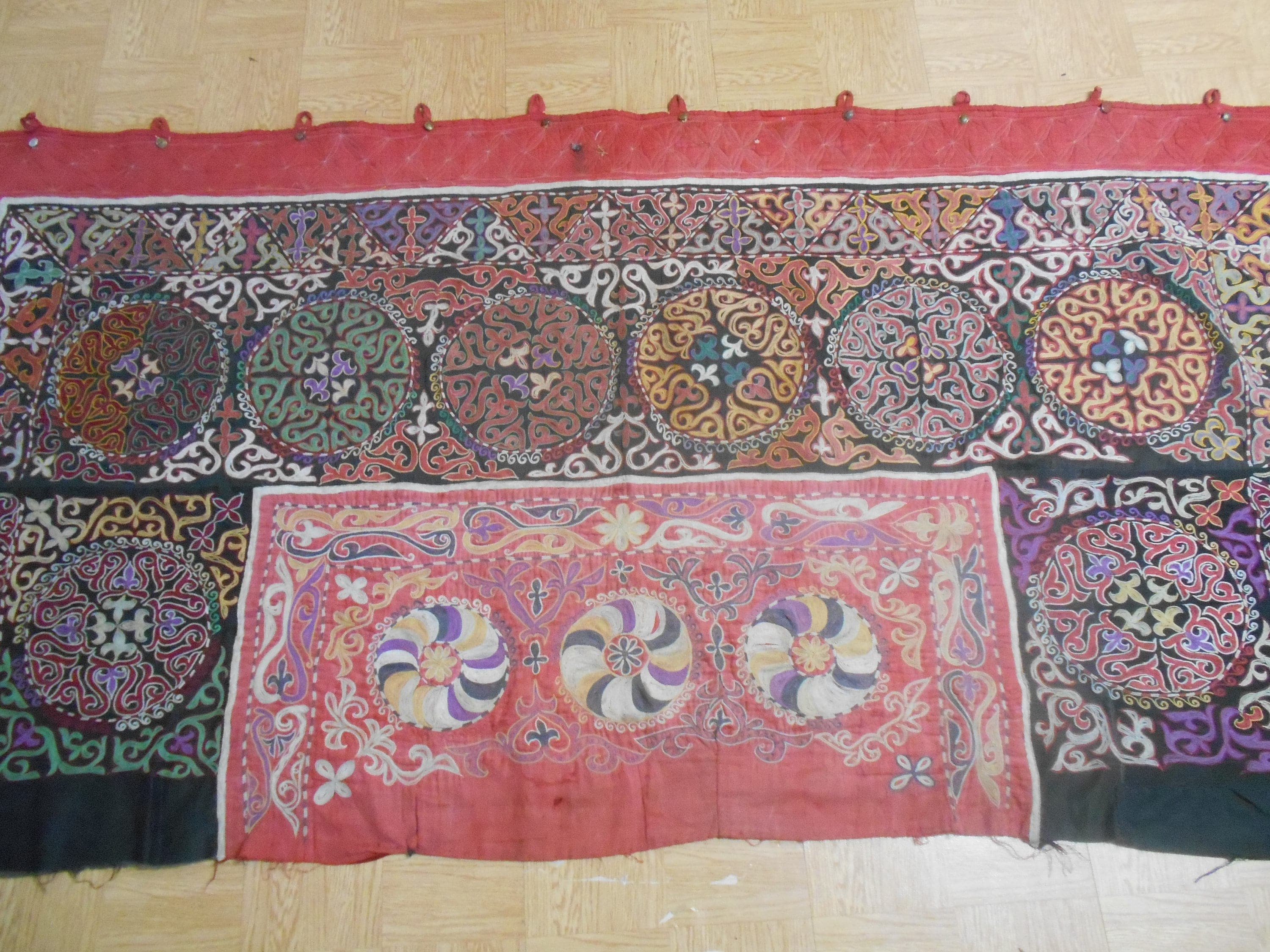 Kazakh Tuskiiz Antique Yurt Wall Hanging Decor Rug. Authentic. Kazakhstan Embroidery Mongol - image 3