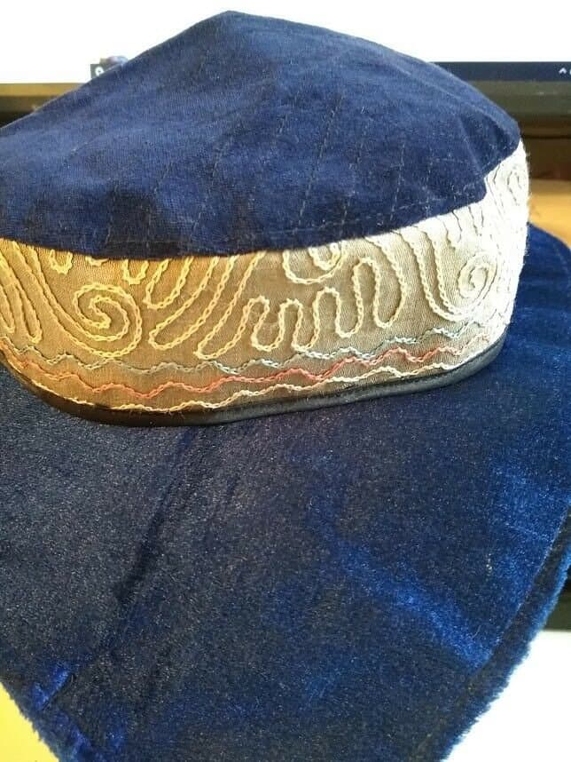 Skull-Cap.Kufi.Tubeteika.Kippah.Yarmulke.Antique Fabric.Kazakh. Size XL - image 3