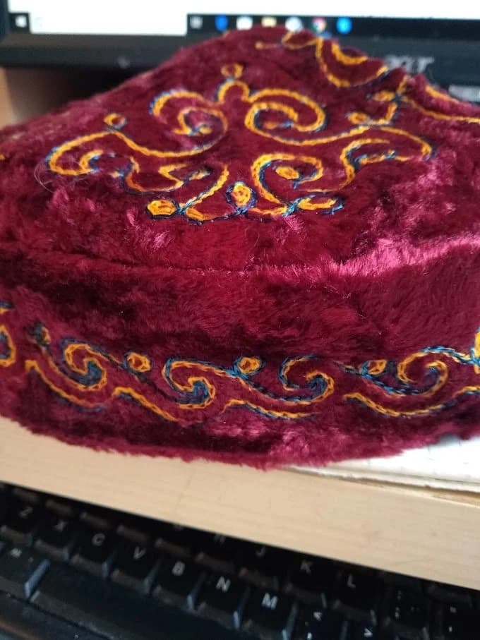 Size L Skull-Cap. Kufi. Tubeteika. Kippah. Yarmulke. Kazakh.Kazakhstan