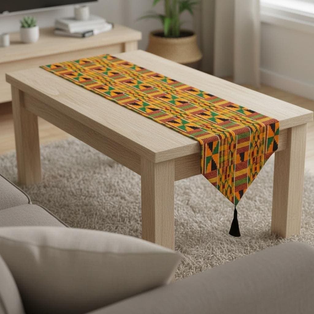 Kente Cloth Table Runner-African Print Table Runner-Handmade Table Runner-Table Runner- Holiday Decor