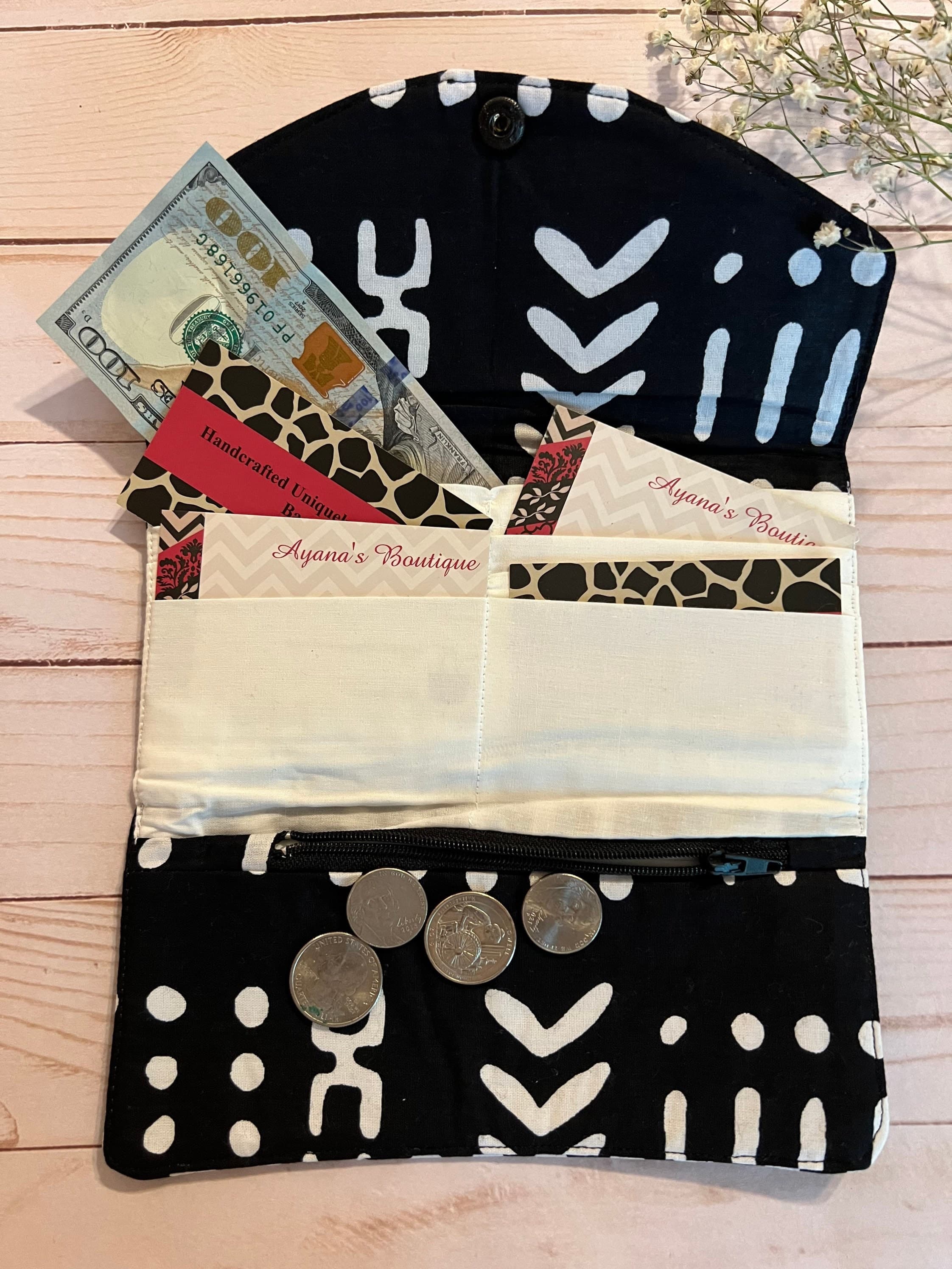 African Print Fabric Wallet-Kente Fabric wallet-Fabric Wallet-Handmade African Print Wallet-Gift for Her - image 4