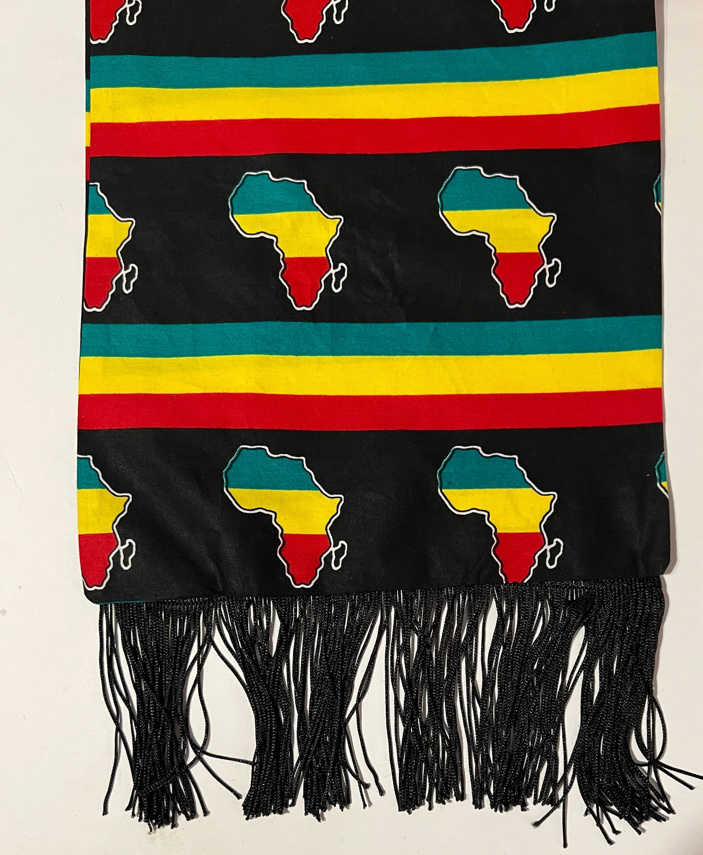 African Print Scarf-Unisex African Print Scarf-Kente Print Scarf-Gift for Him/Her Scarf-Neck Scarf - image 5
