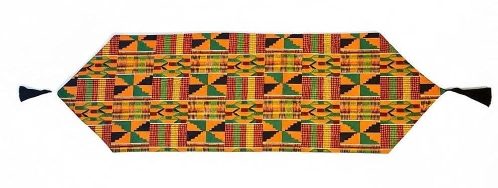 Kente Cloth Table Runner-African Print Table Runner-Handmade Table Runner-Table Runner- Holiday Decor - image 3