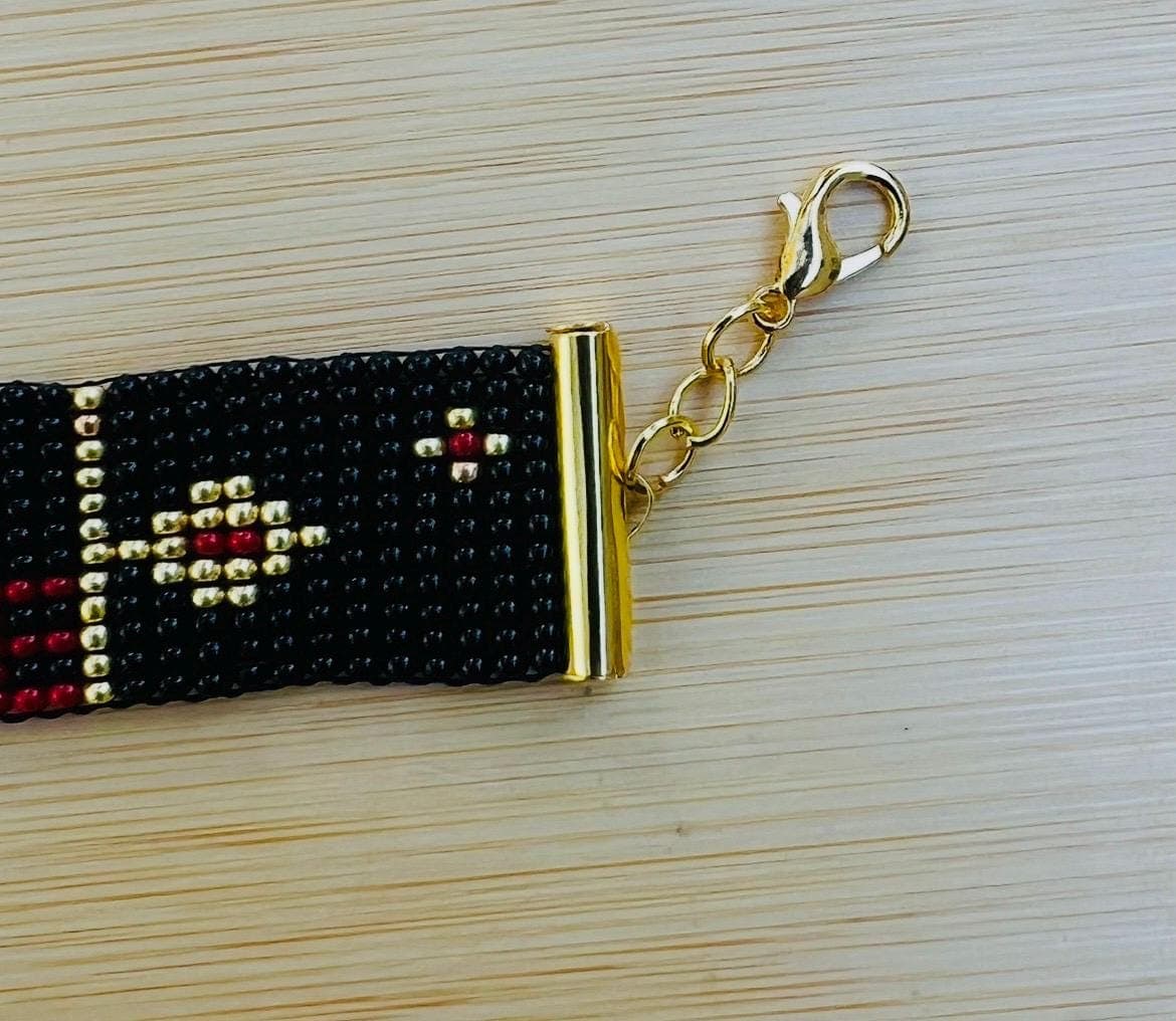 Handwoven Islamic Motif Collection of Seed Bead Loom Bracelets: Cling to the Rope Design - image 4