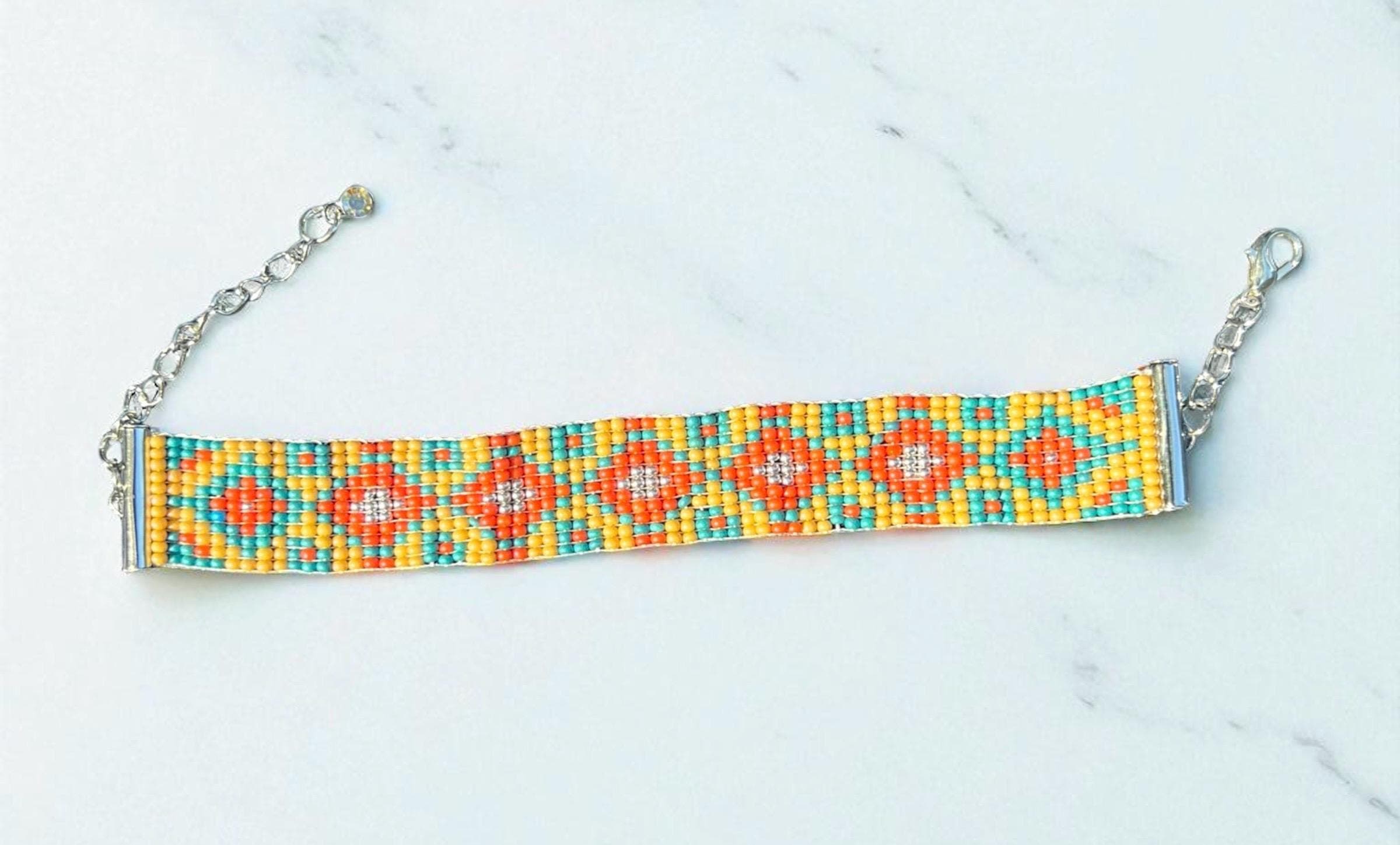 Women's Seed Bead Bracelet-Handwoven  Beaded Bracelet-Women's Loom Bracelet-Clasp Bracelet-Gift For Her - image 3