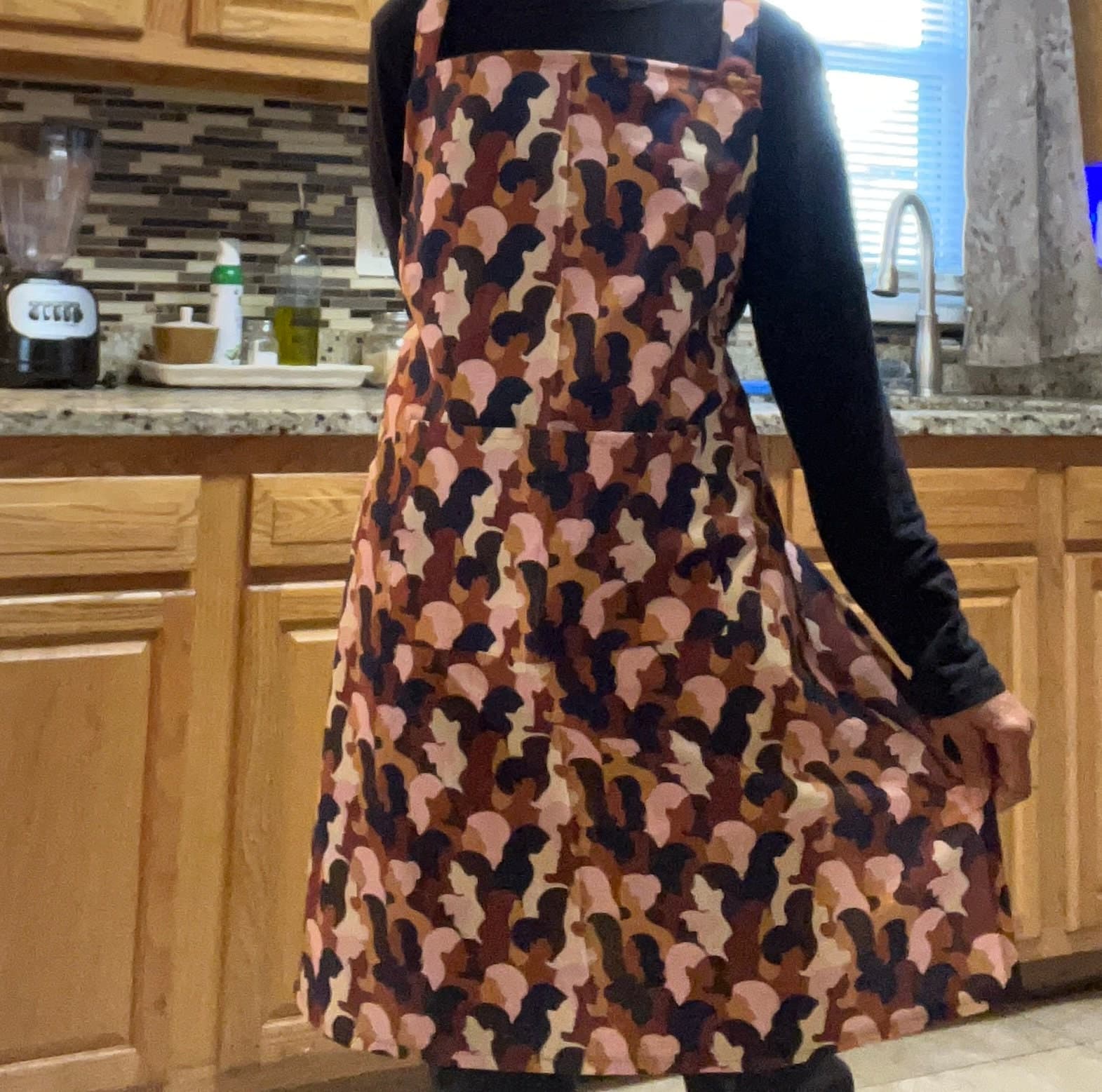African American Women Apron-Black Women Apron-Handmade Cotton Kitchen Apron-Cultural Gift-Empowering Gift for Her- - image 4