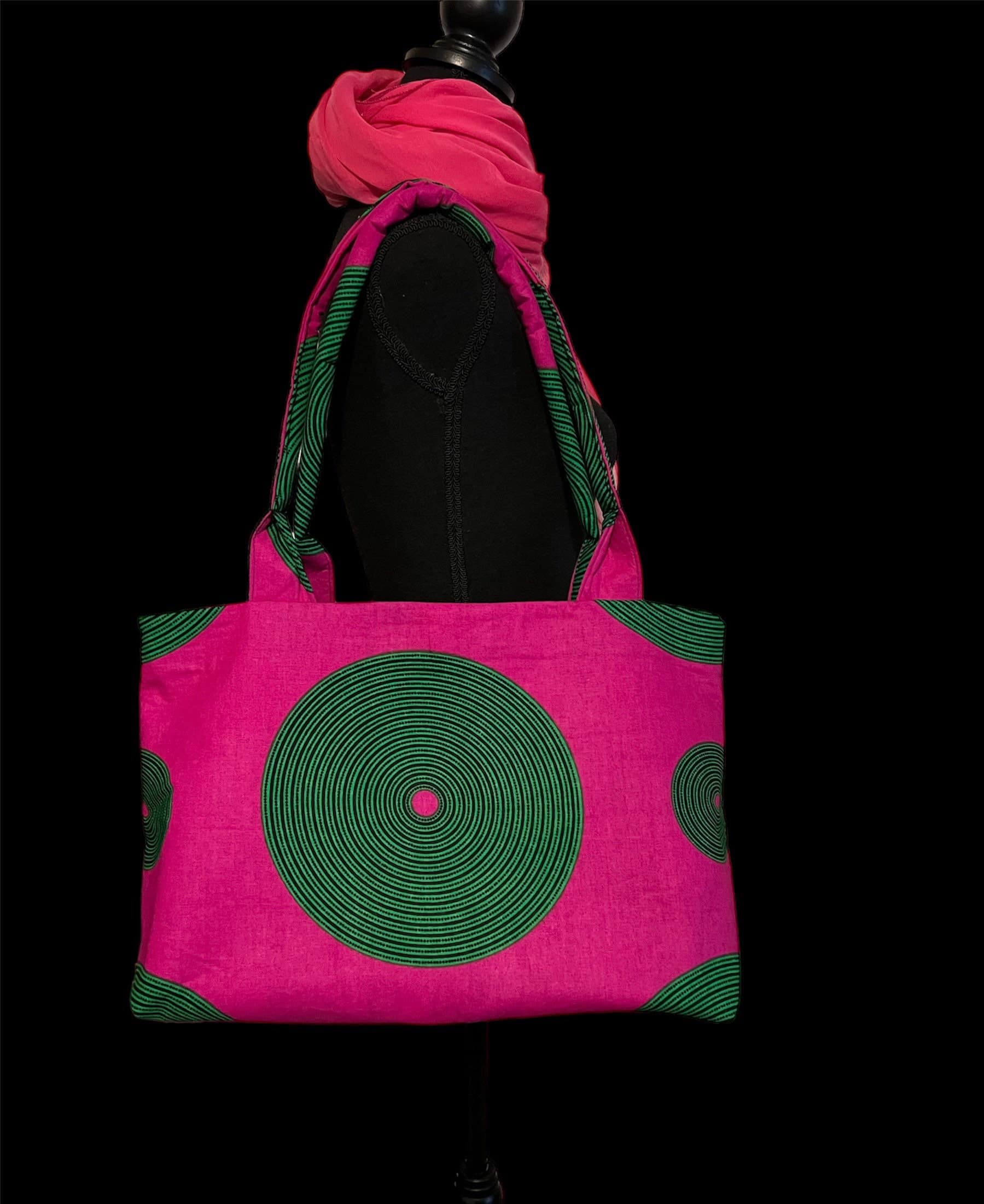 African Print Handbag-Shoulder Bag-Large Purse-Large Tote Bag-Handmade African Tote Bag-Gift for Her-Women's Accessory - image 3
