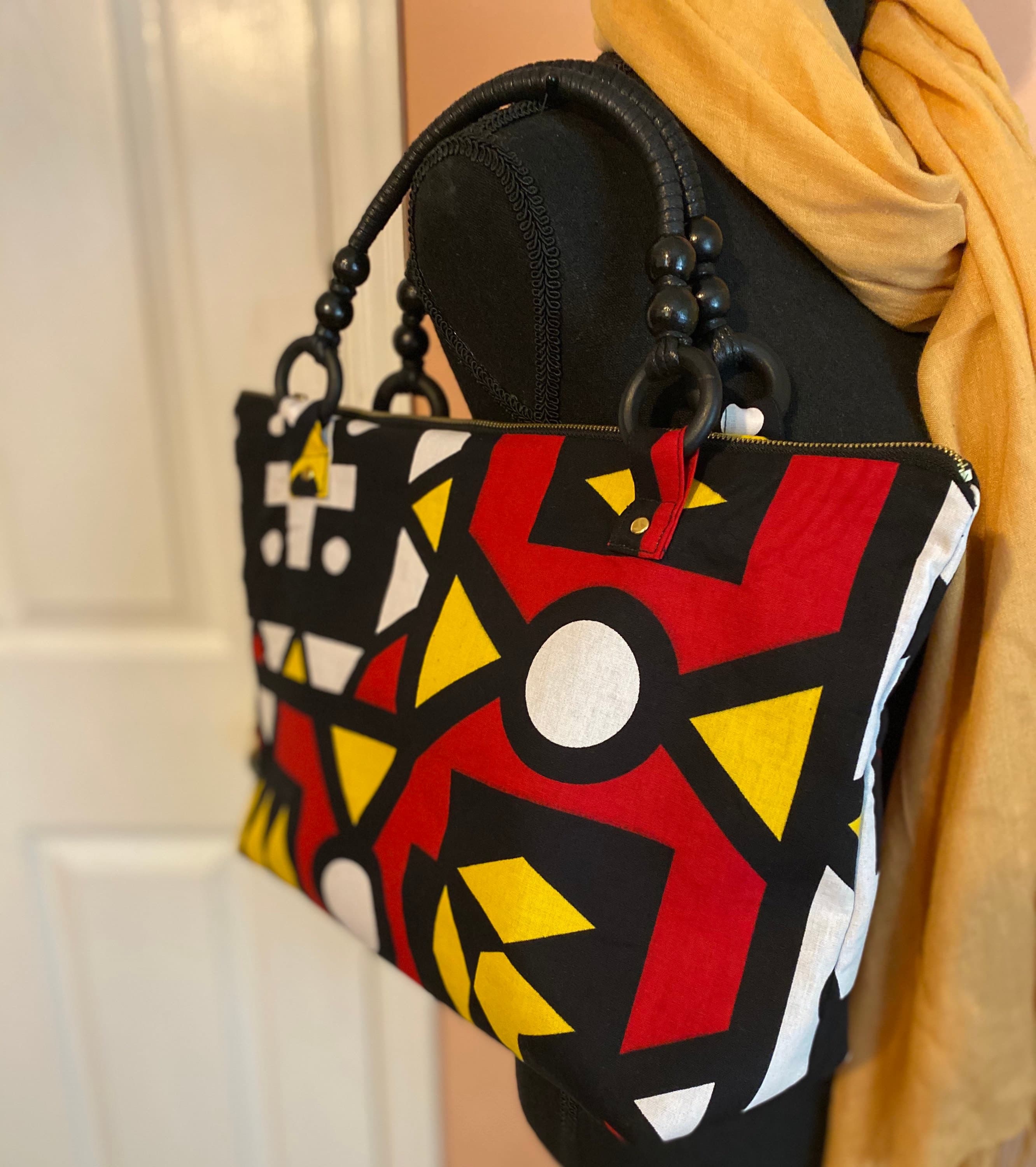 Kente Tote Bag-African Print Tote Bag-Women's Tote Bag-Gift for Her-Women's Shoulder Bag- African Print Purse-Handmade Women't Purse - image 4