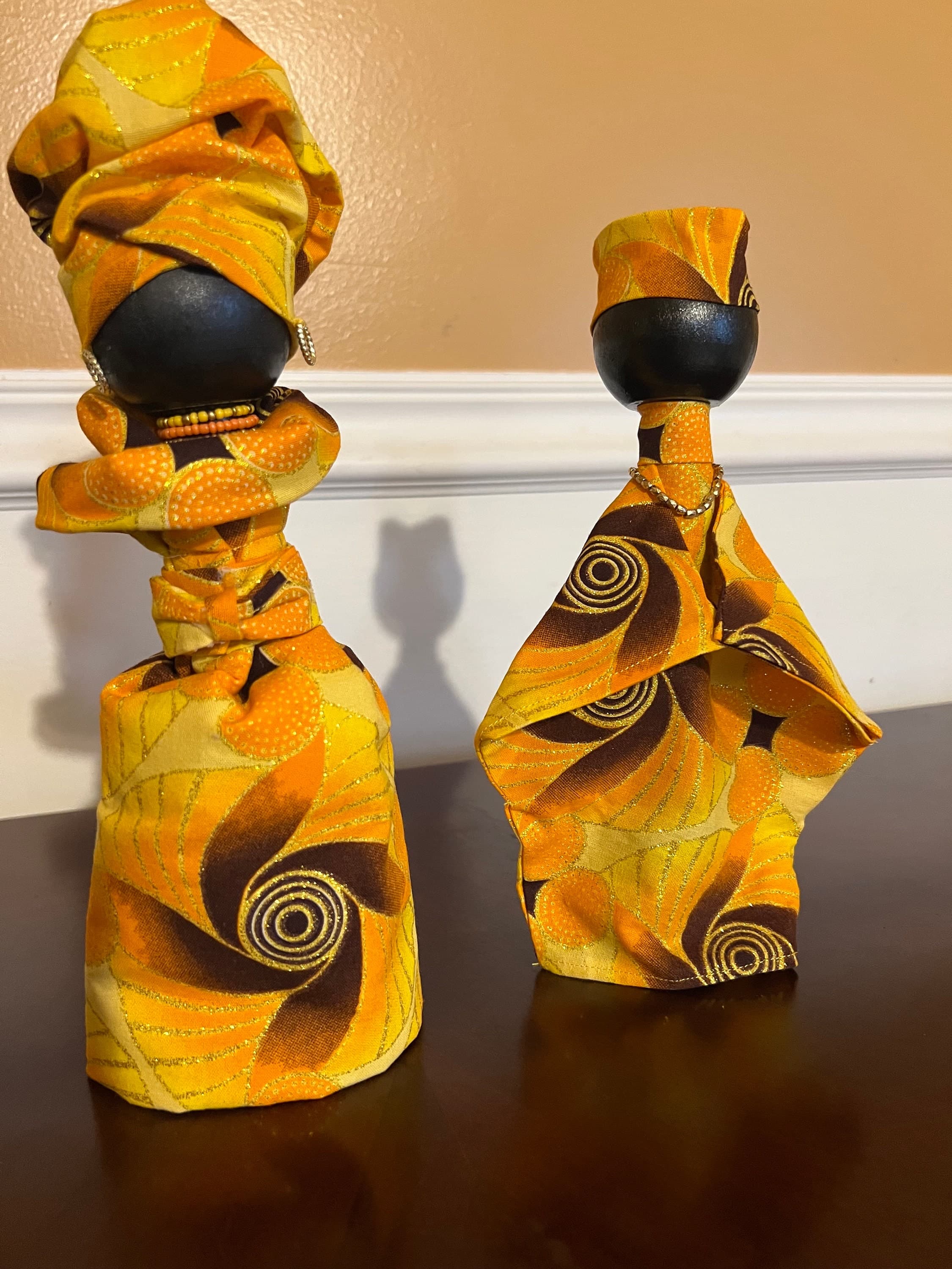 Authentic Kente Wooden Doll