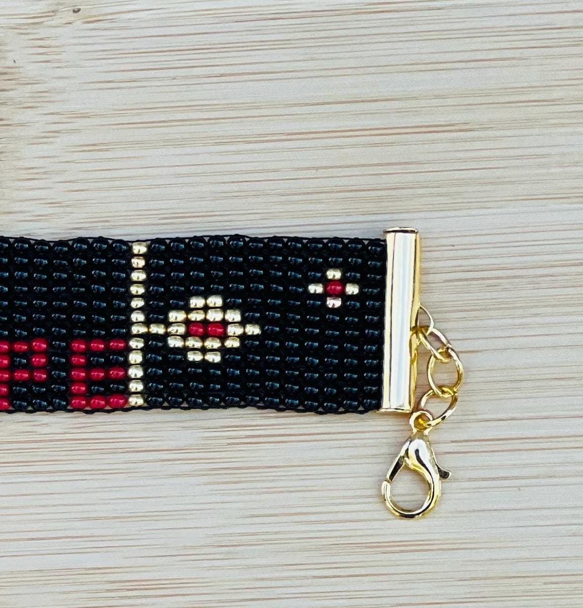 Handwoven Islamic Motif Collection of Seed Bead Loom Bracelets: Cling to the Rope Design