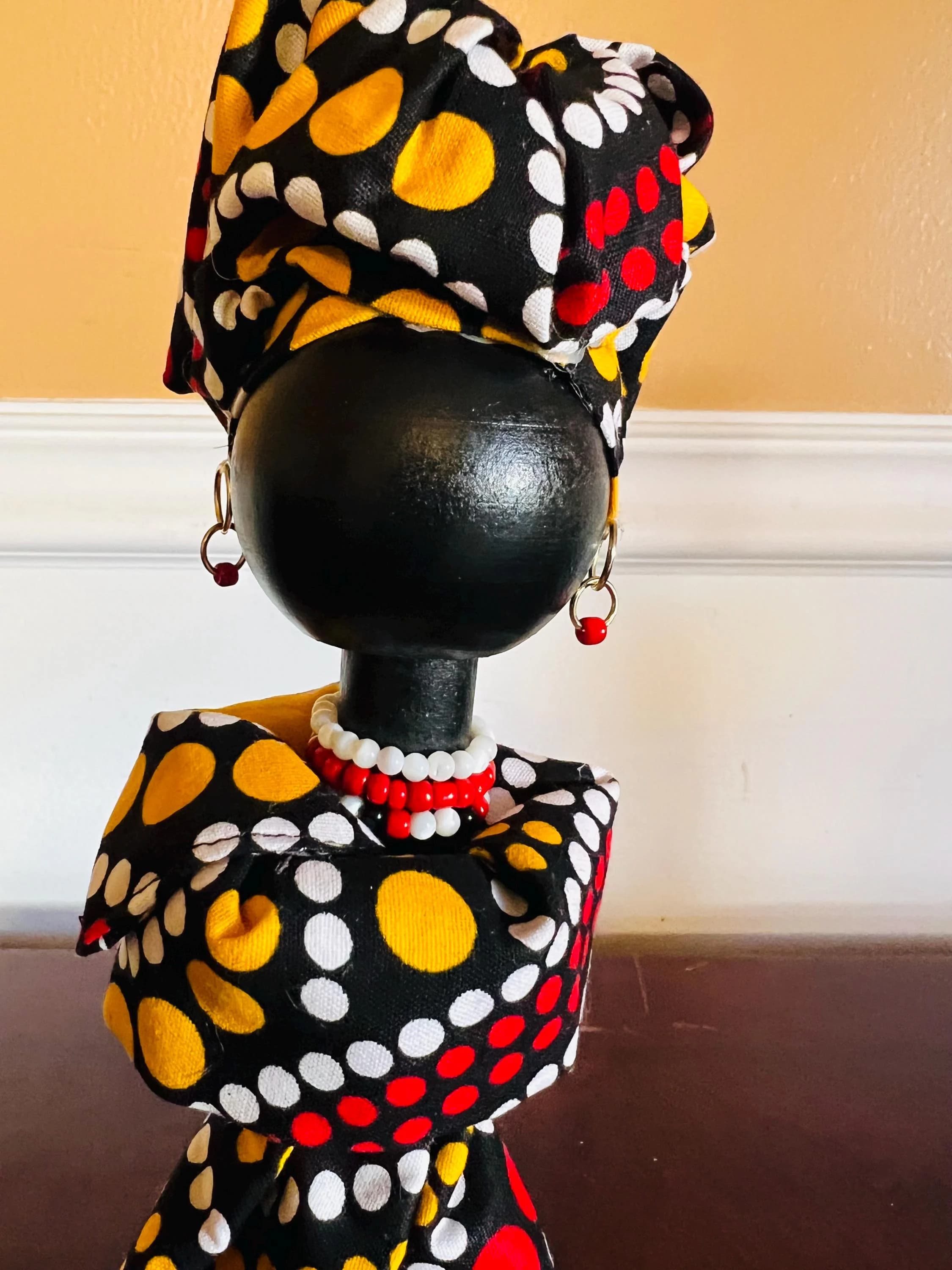 Authentic Kente Wooden Peg Dolls - image 5