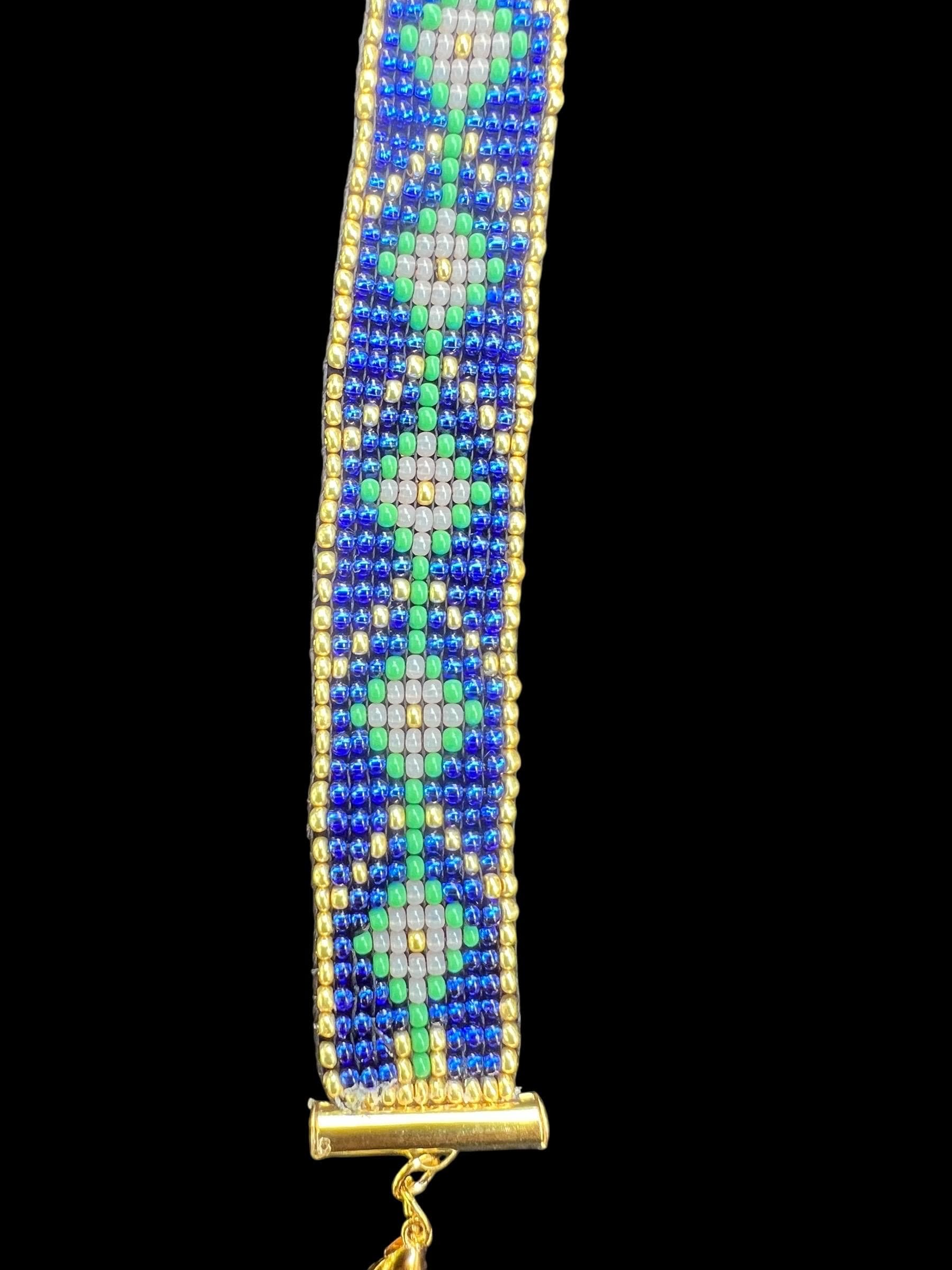 Women's Seed Bead Bracelet-Women's Loom Bracelet-Handwoven Seed Bead Bracelet-Gift for Her-Islamic Design Bracelet - image 3