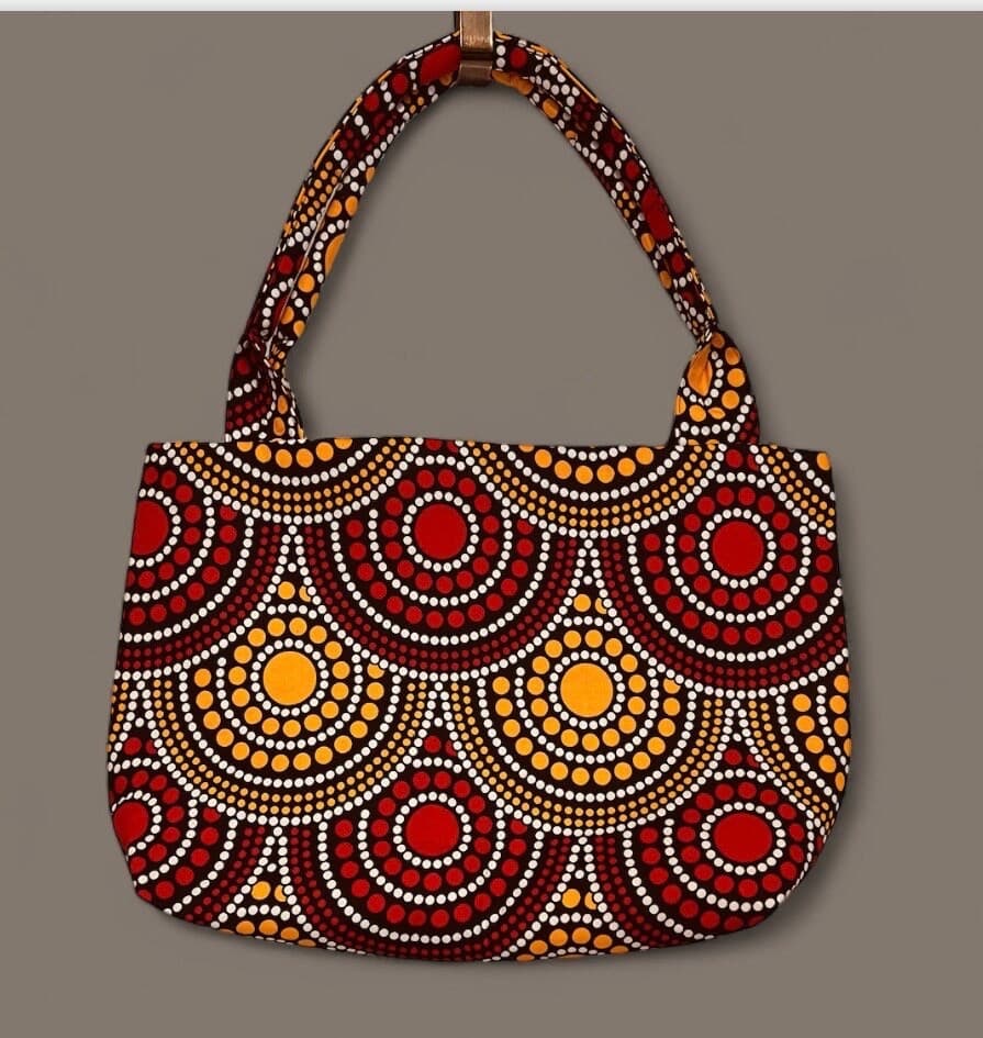 African Print Handbag-African Print Tote Bag-Shoulder Bag-Women's Purse-African Print Tote-Handmade Tote Bag