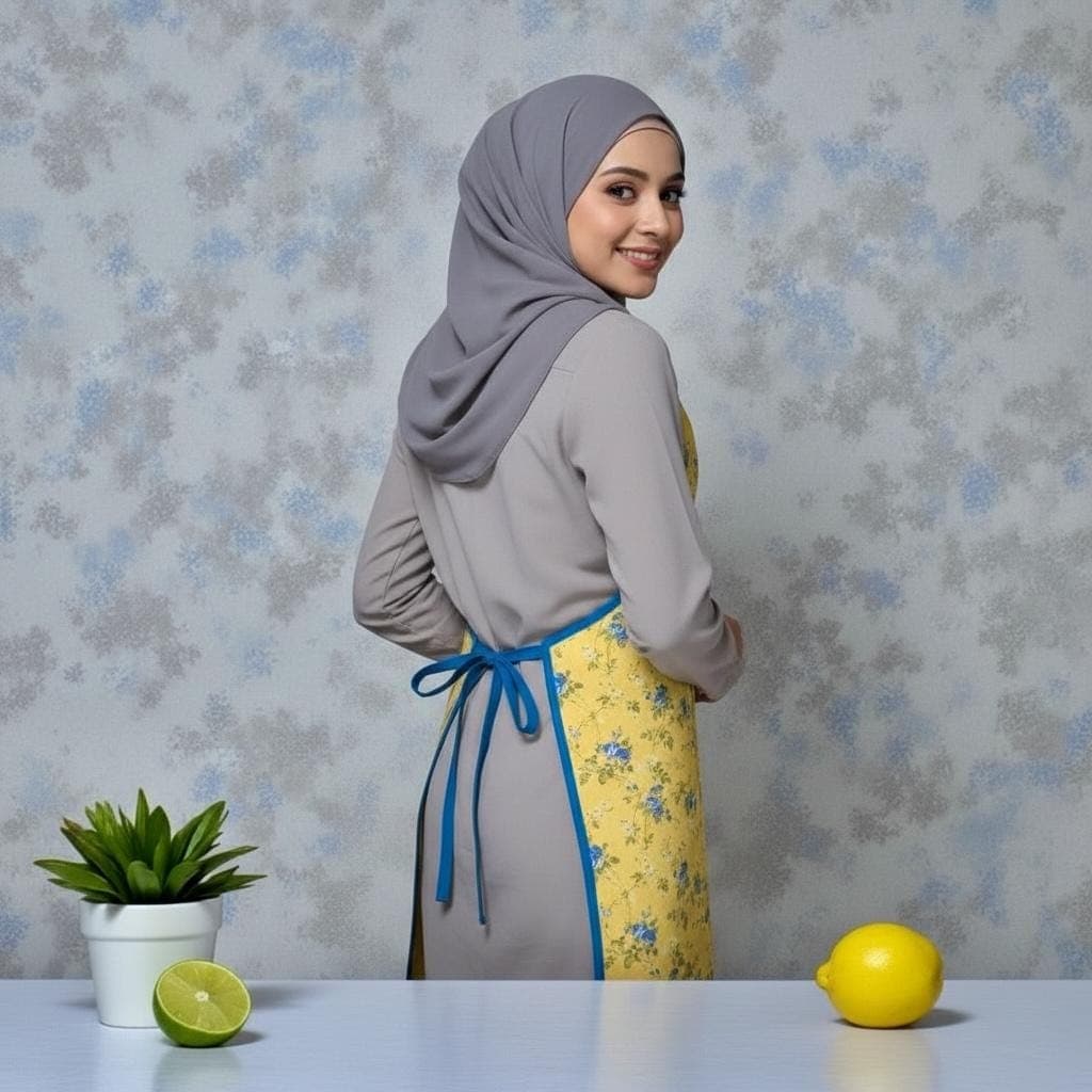 Women's Apron-Bismillah Apron-Muslim Kitchen Apron-Handmade Cooking Apron-Gift for Her-Women's Accessory - image 4