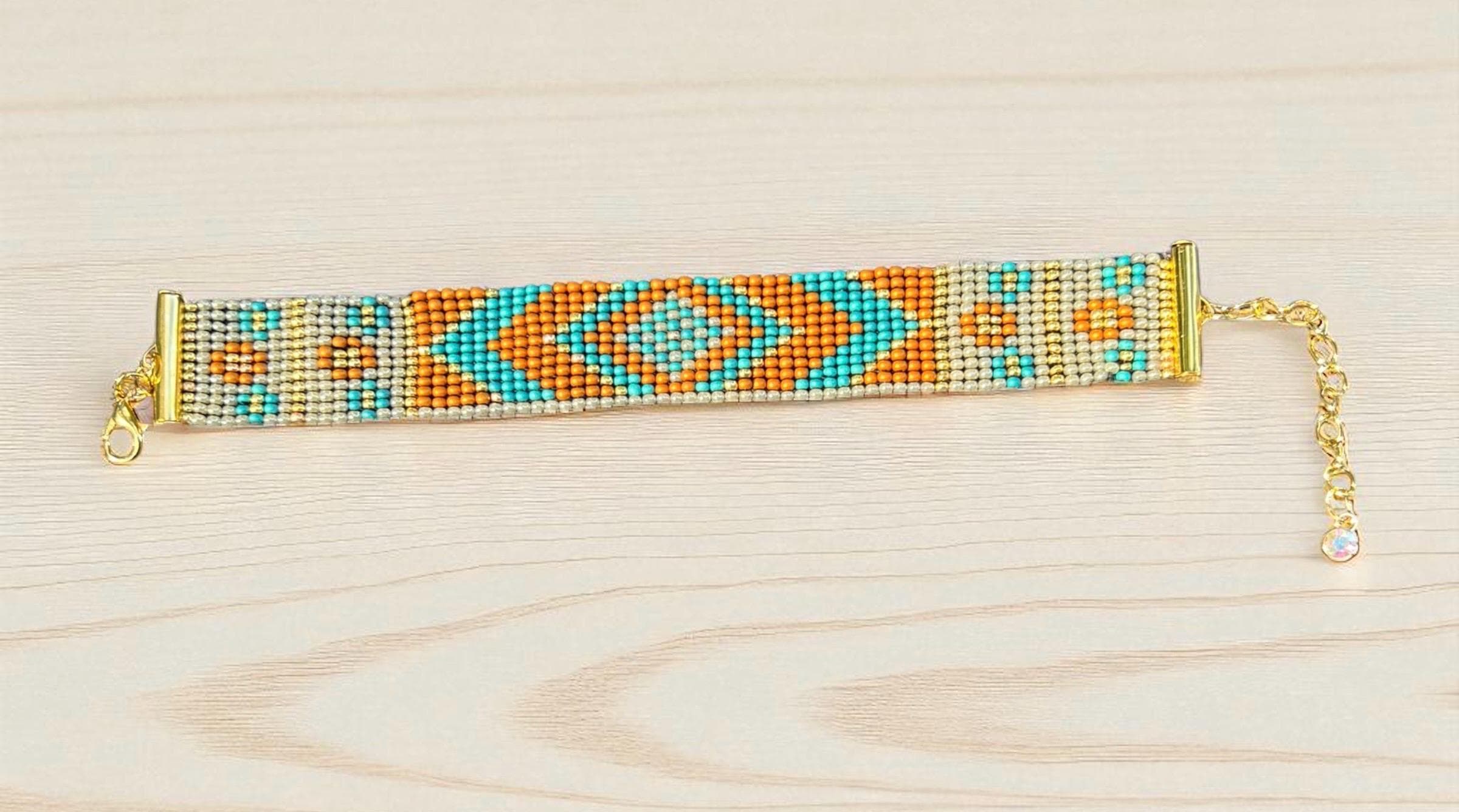 Seed Bead Loom Bracelet-Women's Seed Bead Bracelet-Handwoven  Beaded Bracelet-Women's Loom Bracelet-Gift For Her - image 3