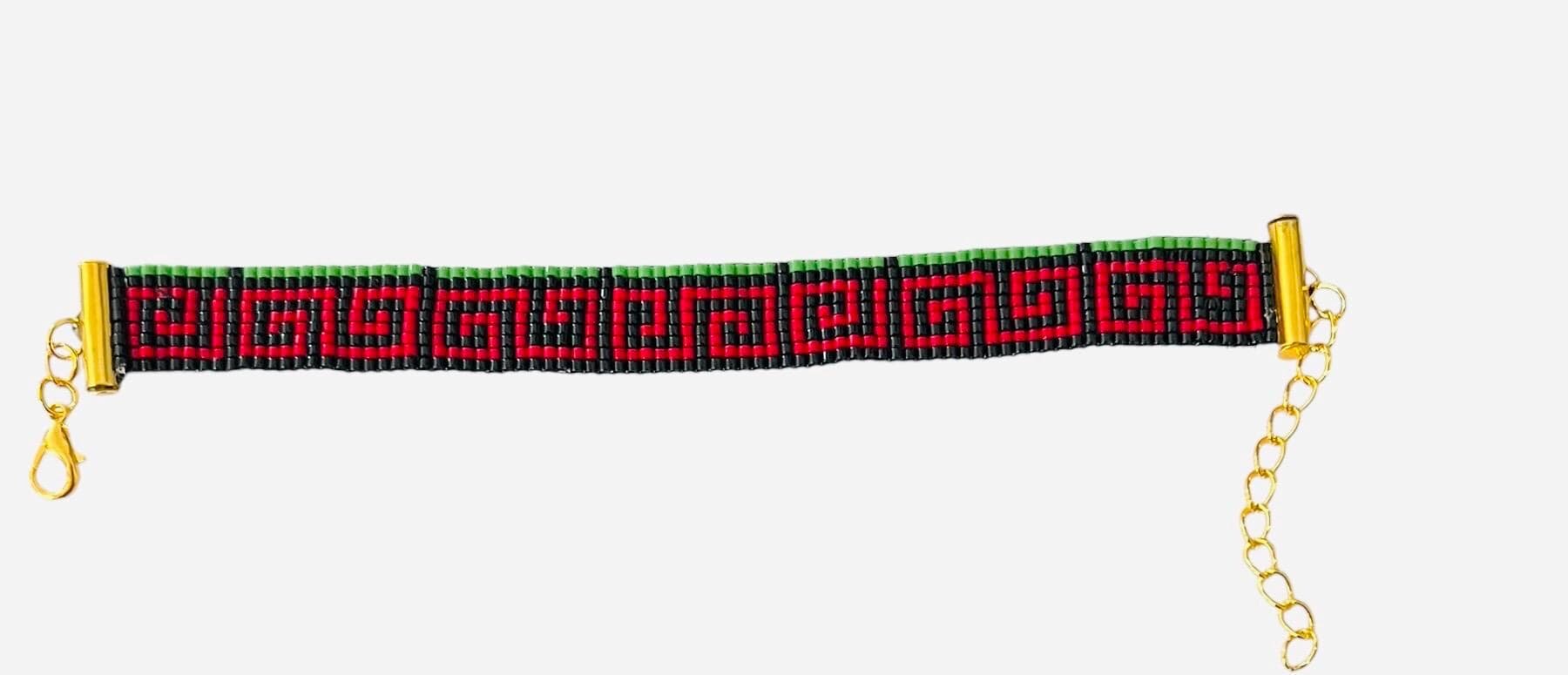 Women's Seed Bead Bracelet-Women's Loom Bracelet-Handwoven Cultural Pride Seed Bead Loom Bracelet-Gift for Her-Loom Bracelet for Women