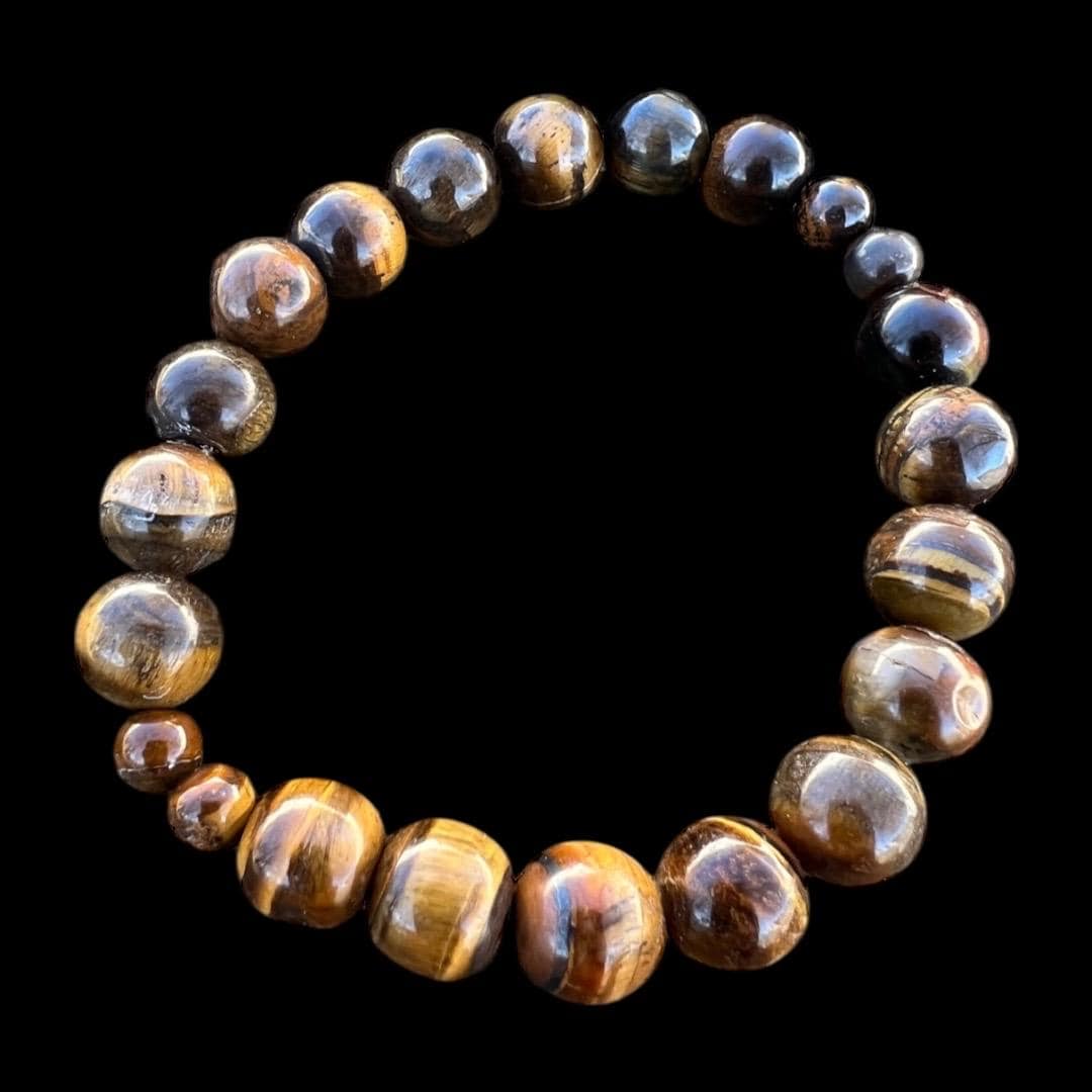 Tiger’s Eye Bracelet for Men- Beaded Stretch Bracelet-Natural Stone Jewelry-Protection Bracelet-Gift for Him - image 3