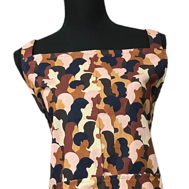 African American Women Apron-Black Women Apron-Handmade Cotton Kitchen Apron-Cultural Gift-Empowering Gift for Her-